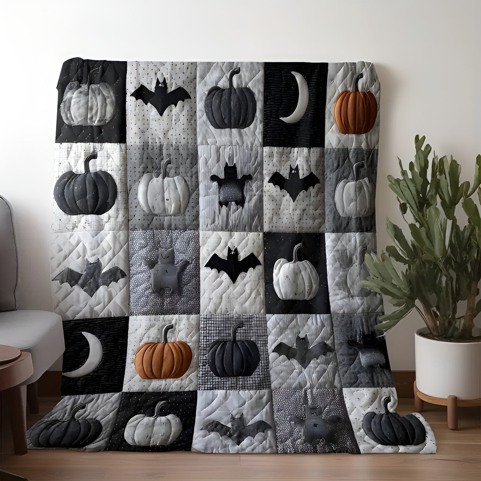 Halloween Kuscheldecke aus Flanell – Weich und Gemütlich | Perfekt für Sofa, Bett & Herbstdeko