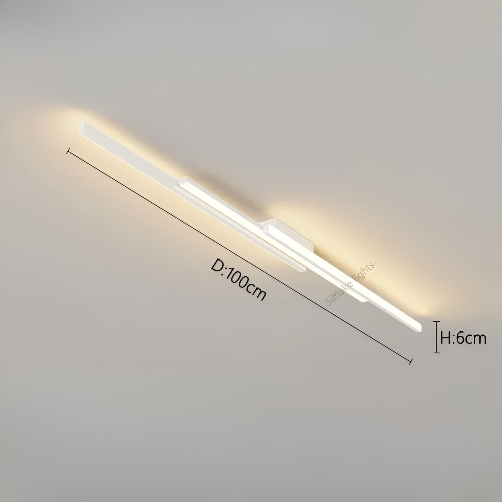 Lange LED-Deckenleuchte – Schlankes und stilvolles, längliches Design | Perfekte Beleuchtung für Flur, Treppenhaus und Schlafzimmer