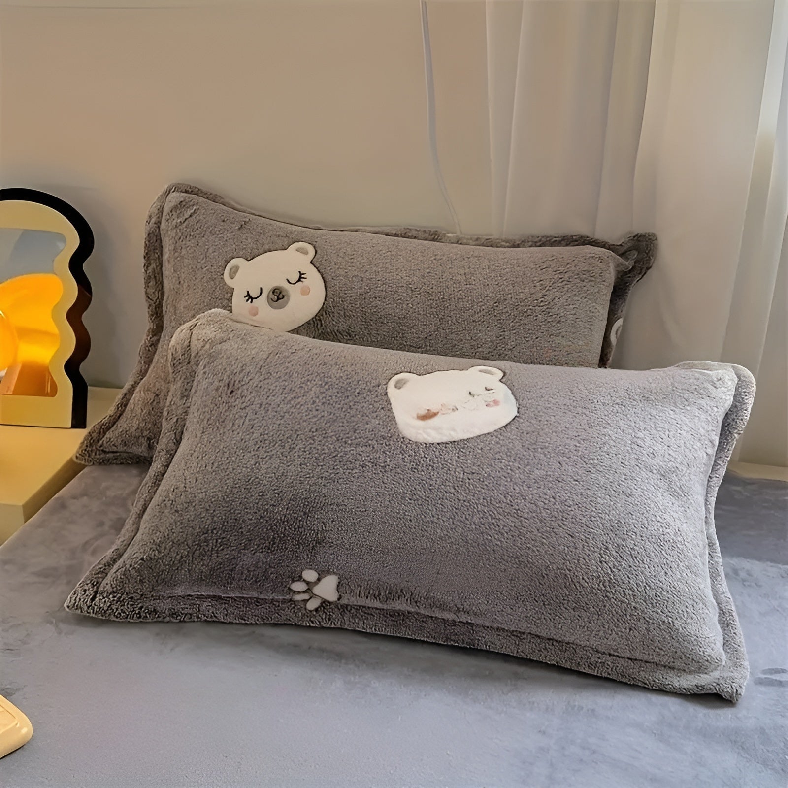 Bettwäsche-Set mit Bärenmotiv – Weich und Gemütlich | 3-teiliges Set mit Bettbezug & Kissenbezügen, Perfekt für Schlafzimmer