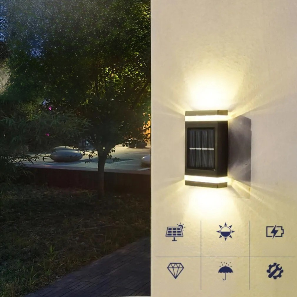 AuraSolar Light - Wasserdichte Solarbetriebene Wandleuchte