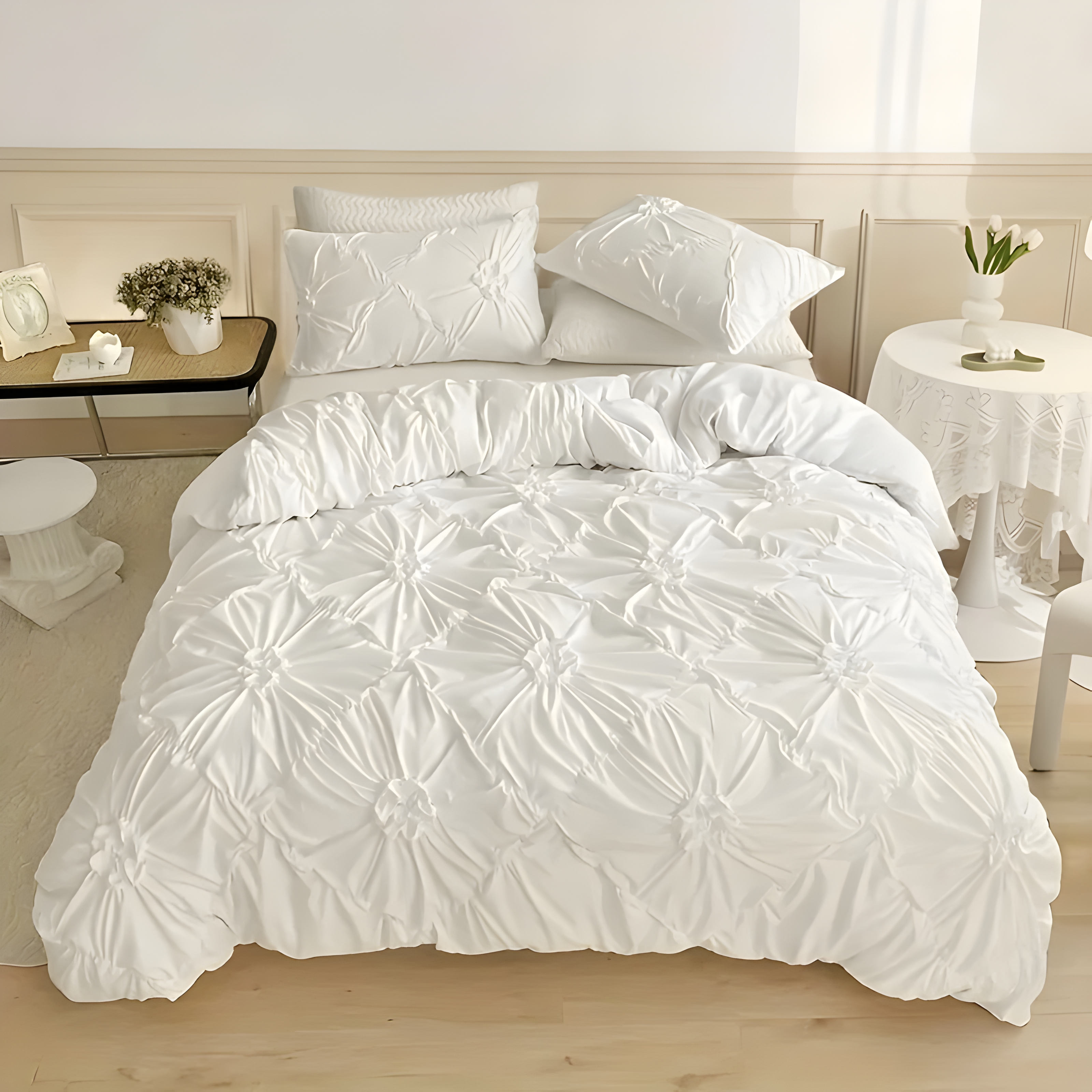 DiamondLuxe Duvet Set - Luxuriöse Diamantmuster Bettwäsche
