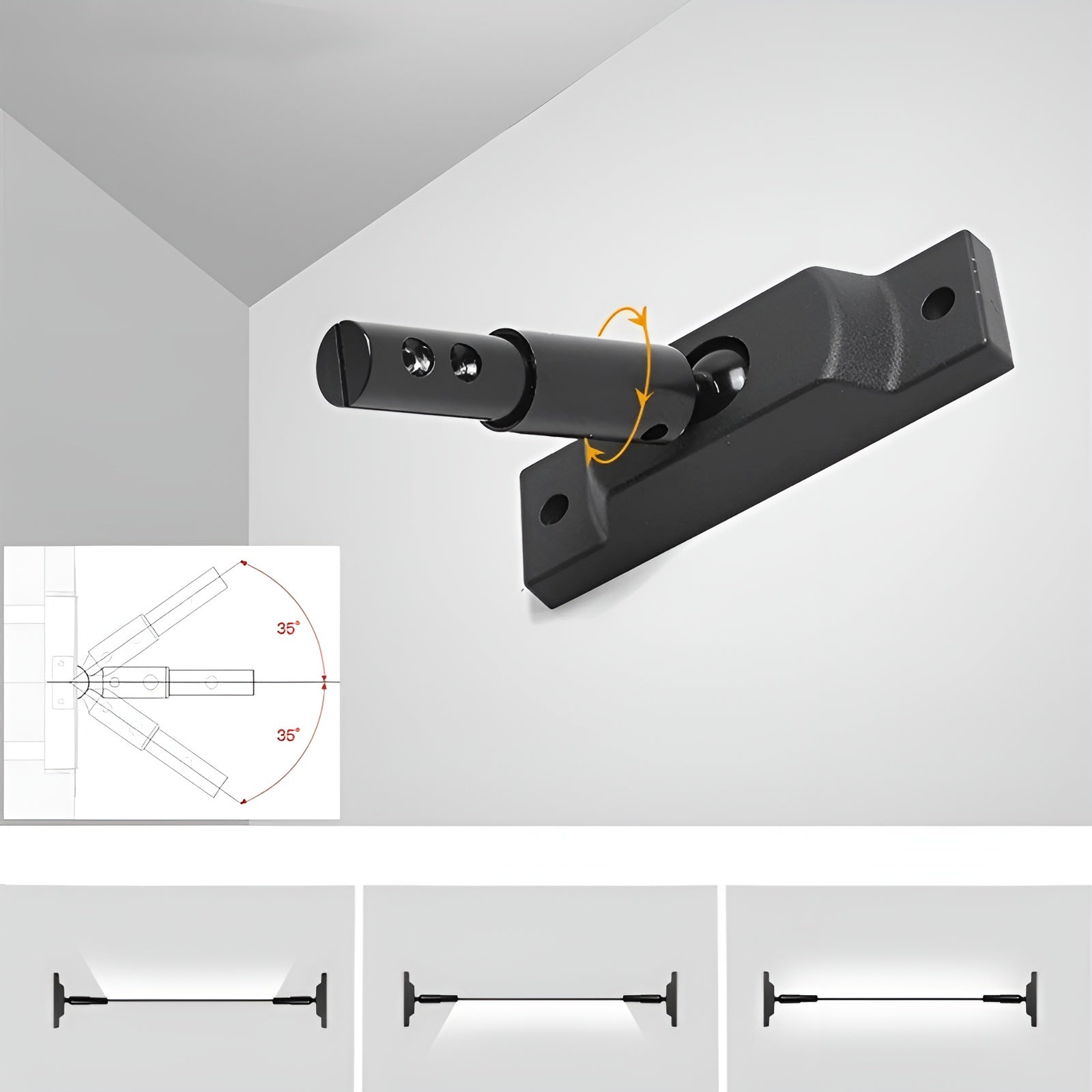 LED-Wandleuchte in Linearem Design – Schlankes Design aus Stahl | Für Wohn- & Schlafzimmer
