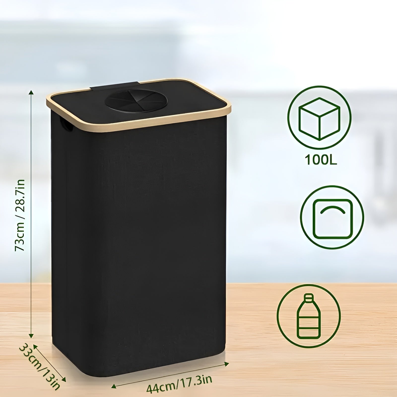 Großer Faltbarer Müllbehälter – Praktisch und Platzsparend | Ideal für Küche, Bad oder Büro