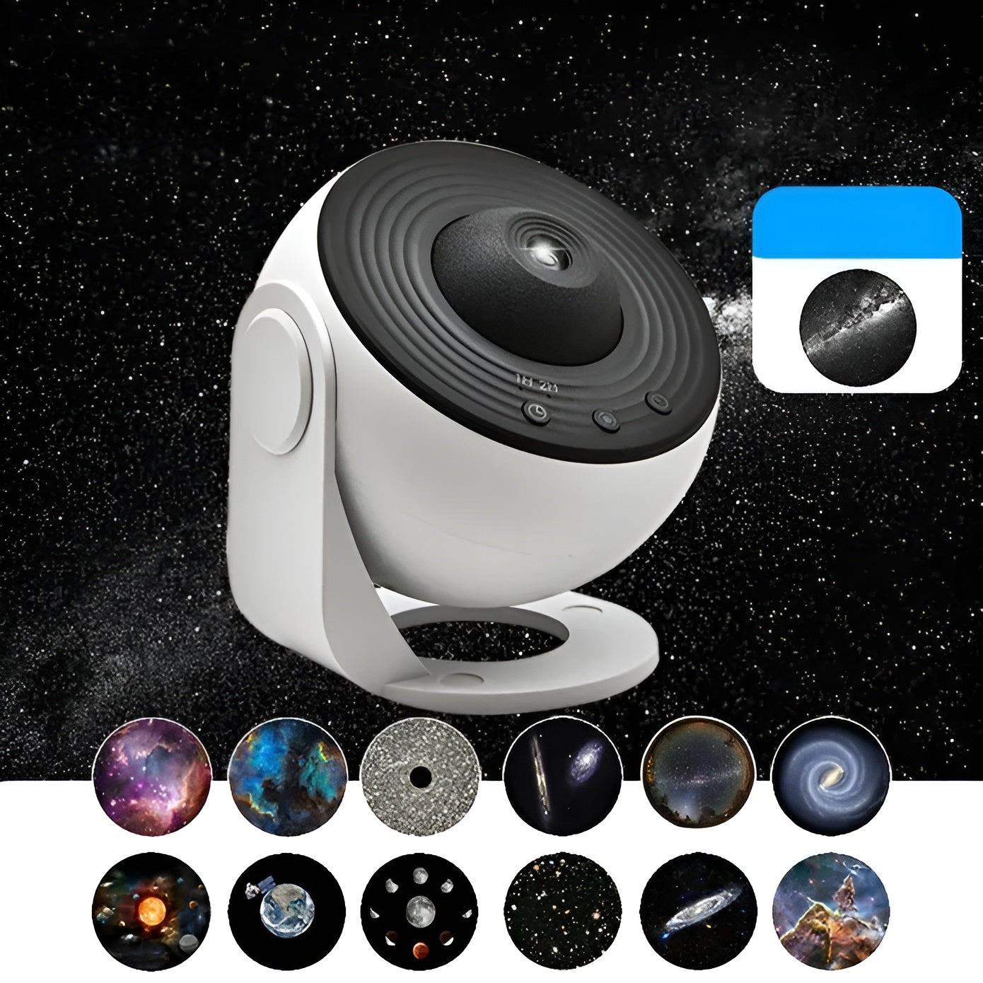 Projektor Lampe mit 13 Effekten – Sternenhimmel & Galaxie | Stimmungsvolles Nachtlicht fürs Schlafzimmer
