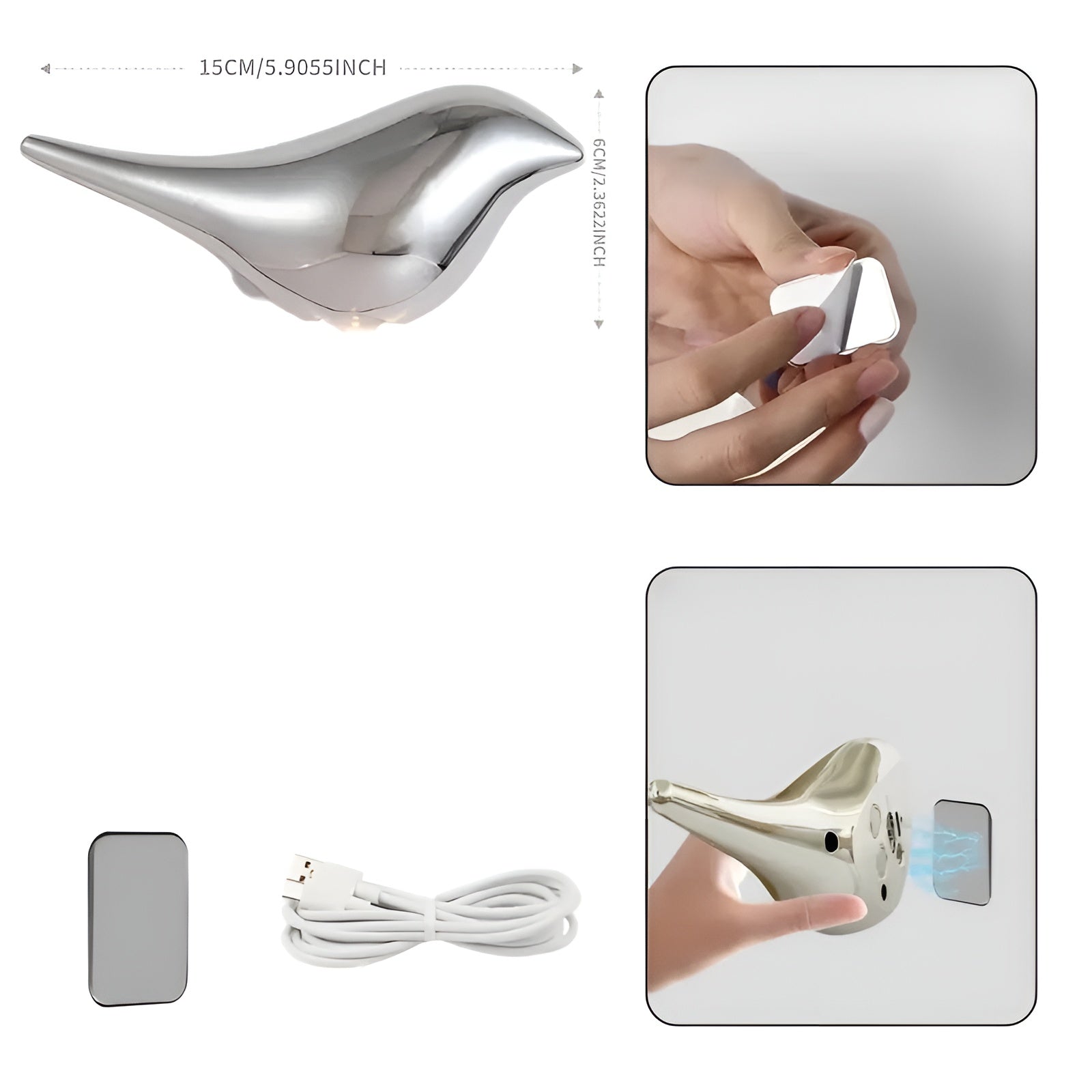 Wandlampe in Vogel-Design – Intelligente Bewegungssensor-Leuchte | Einstellbare Lichtfarbe & Helligkeit