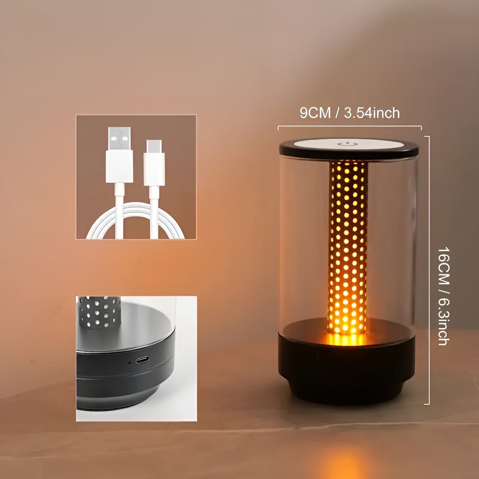 LED-Tischlampe mit Touch – Warmes Stimmungslicht für gemütliche Abende