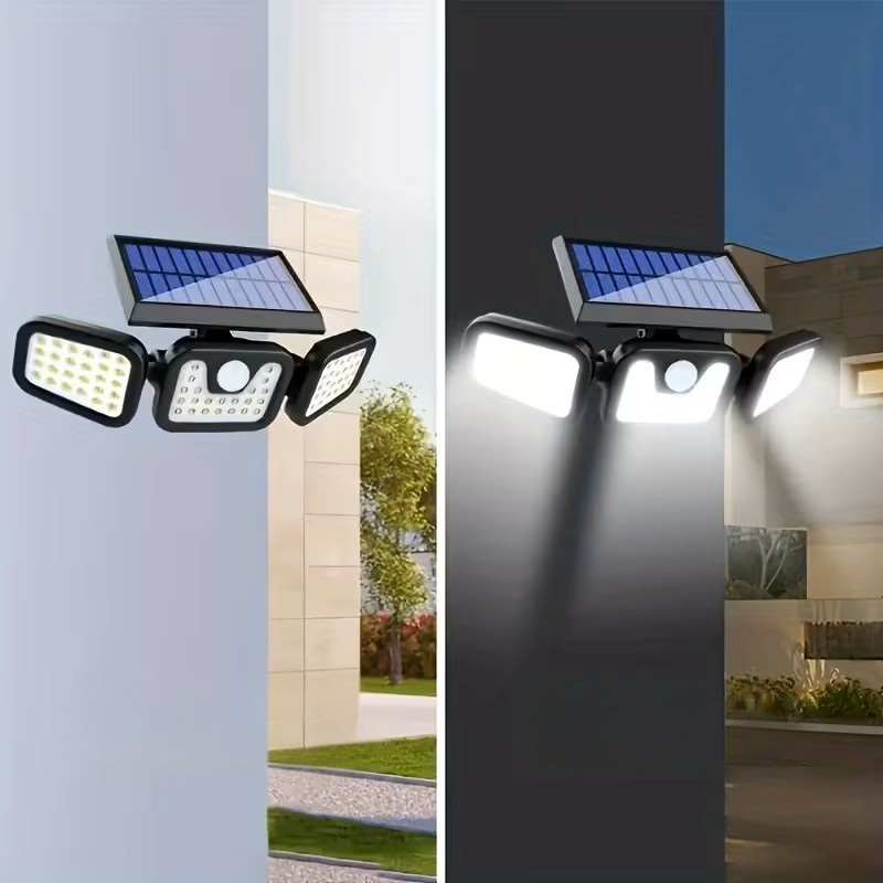 Solar-Wandleuchte mit Bewegungsmelder – Helle Außenbeleuchtung mit 3 Lichtmodi | Wetterfest IP44 für Garten Hof