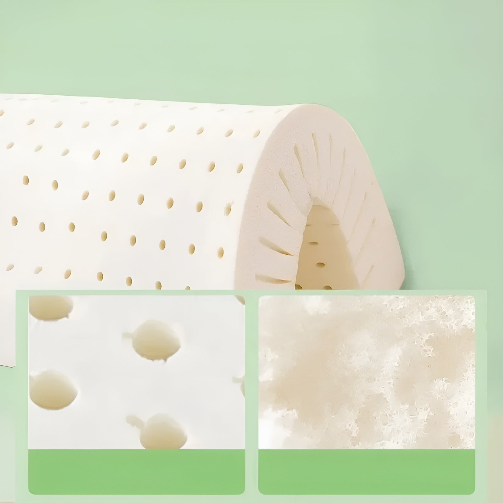 Thailändische Naturlatex-Nackenkissen – Ergonomisch und Atmungsaktiv | Perfekt für Einen Erholsamen Schlaf