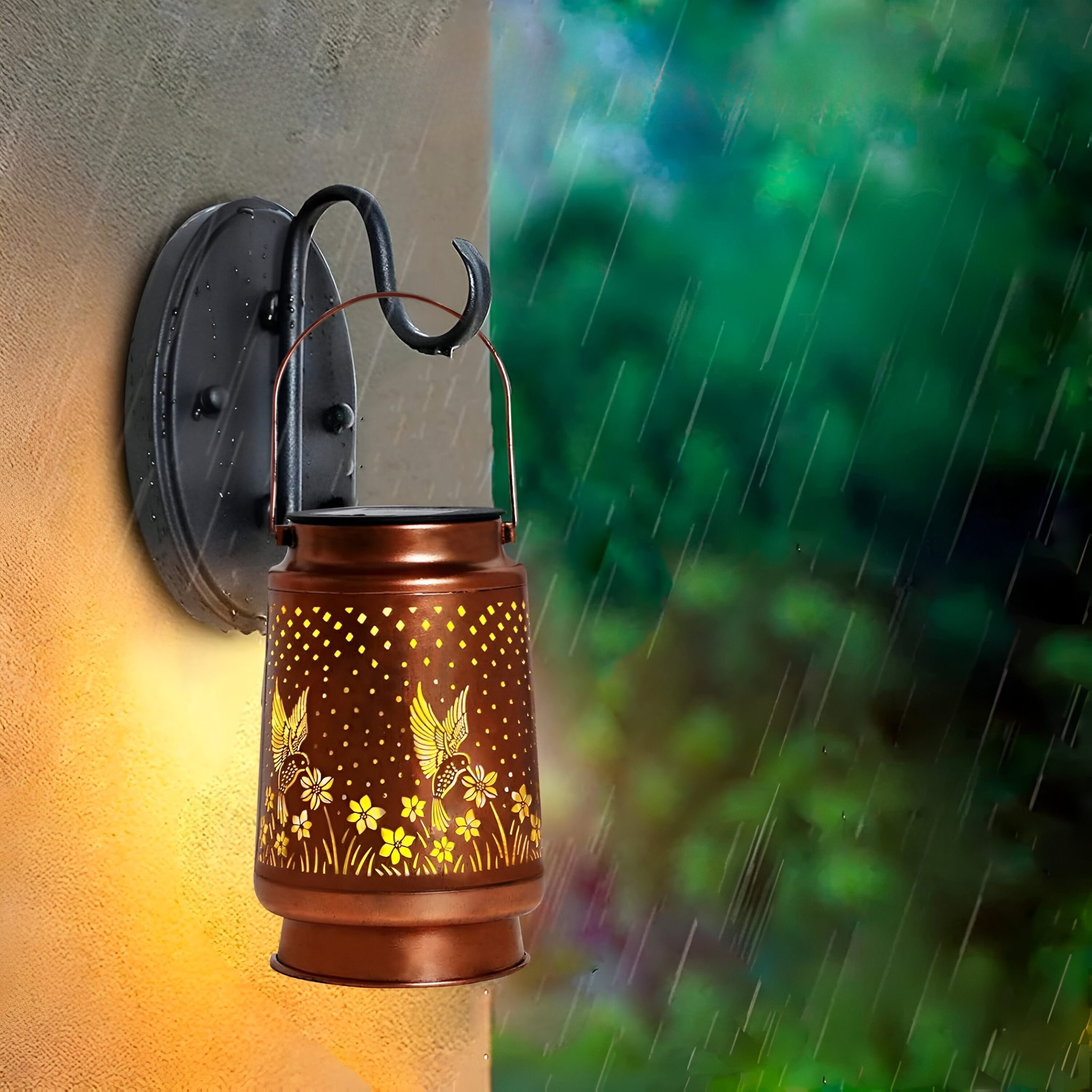 GlowWing Haven - Solar-Kolibri-Gartenlaterne