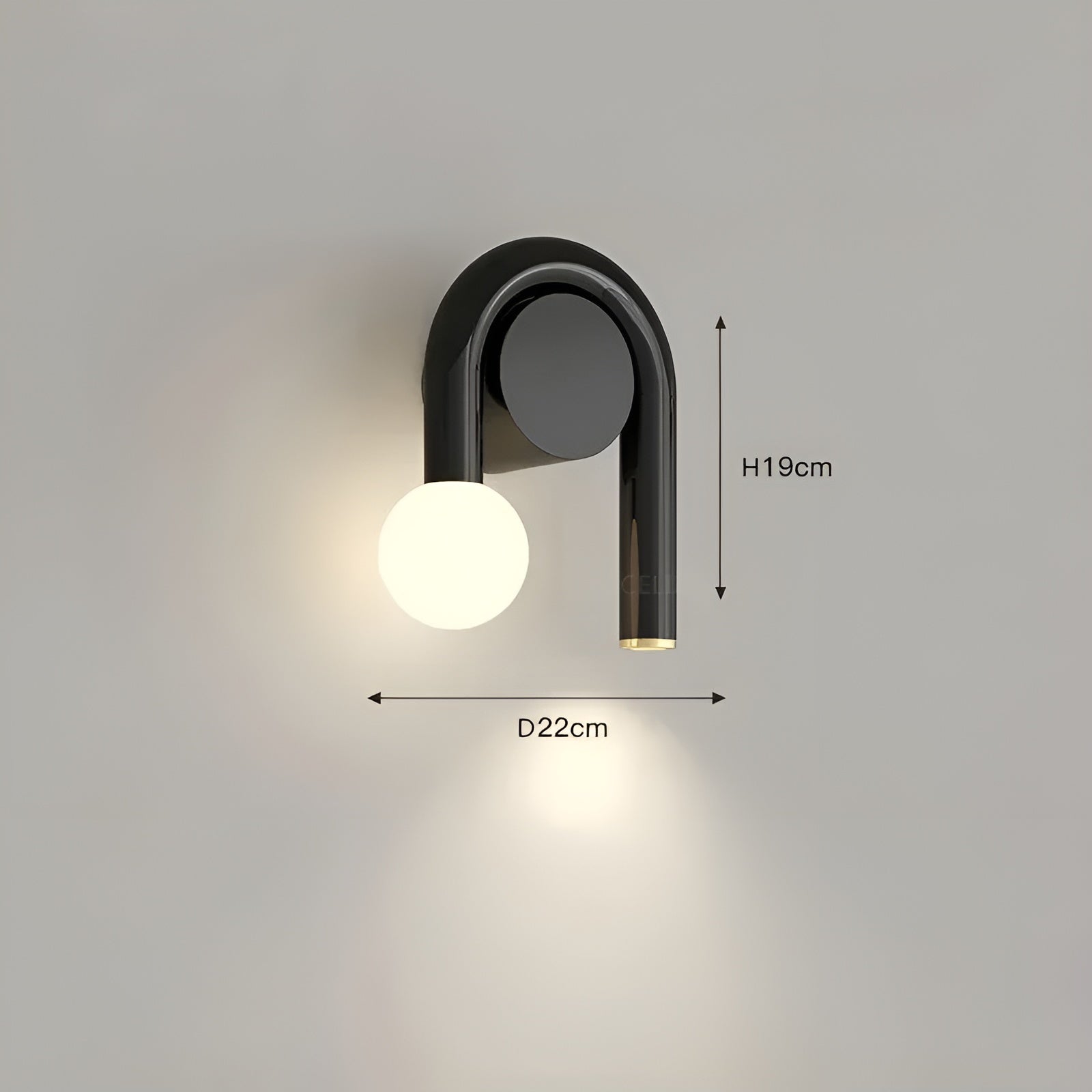 LED Wandleuchte in U-Form – Modernes Design | Dekorative Beleuchtung für Wohnzimmer & Schlafzimmer