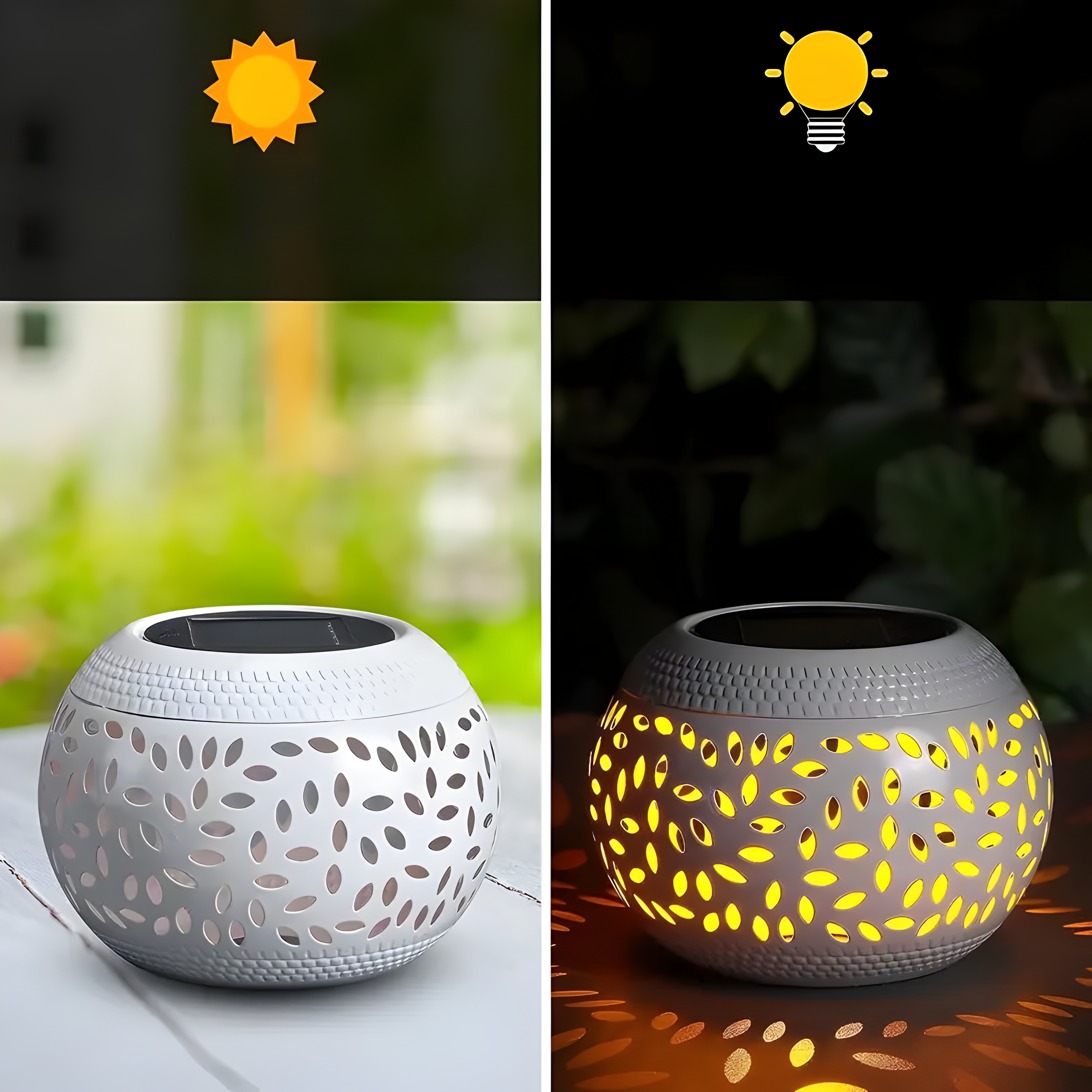 Solartischlampen – Dekoratives Ausgehöhltes Design für Garten & Balkon (2er-Set)