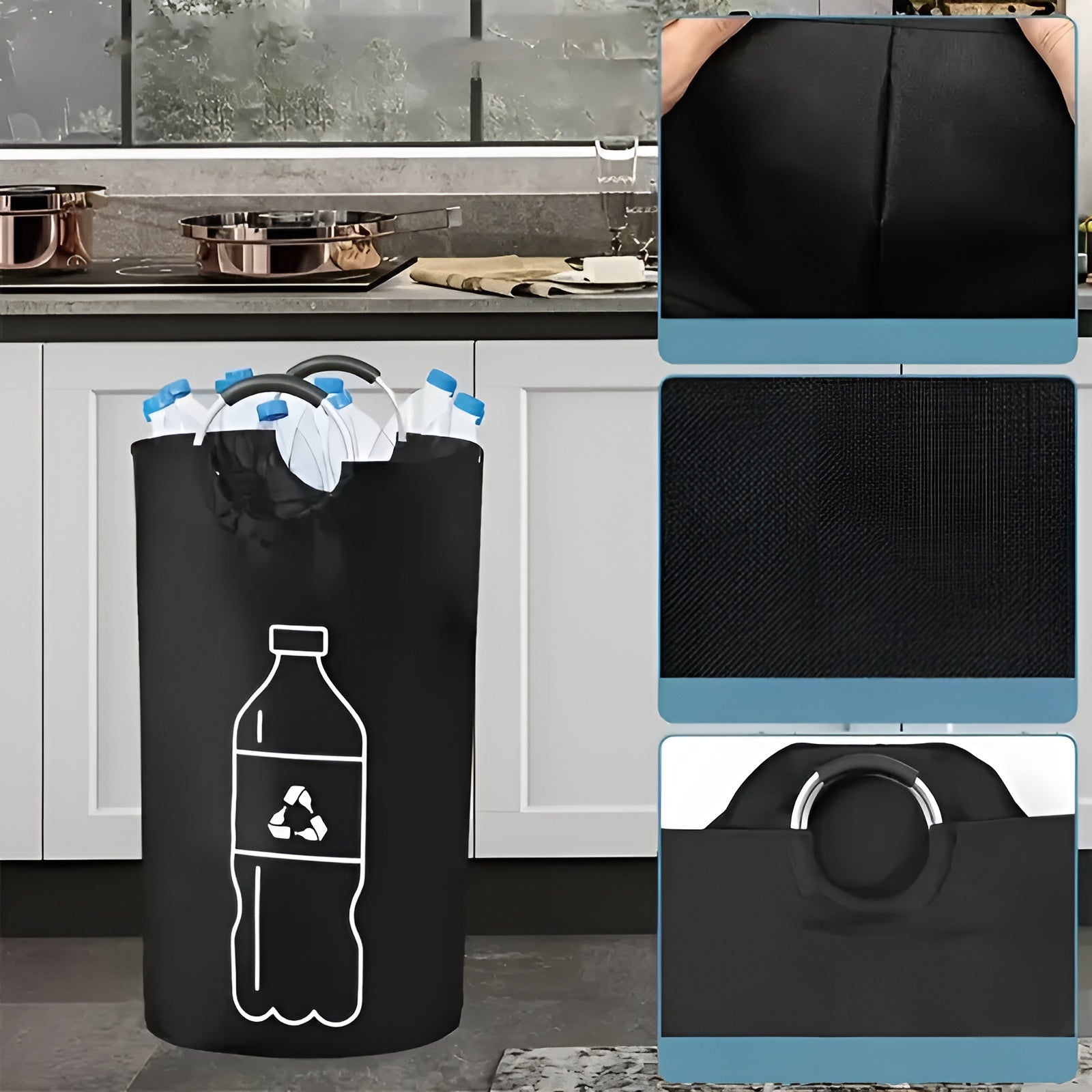 Faltbare Recycling-Tonne – Extra Groß & Platzsparend | Vielseitiger Aufbewahrungskorb für Zuhause