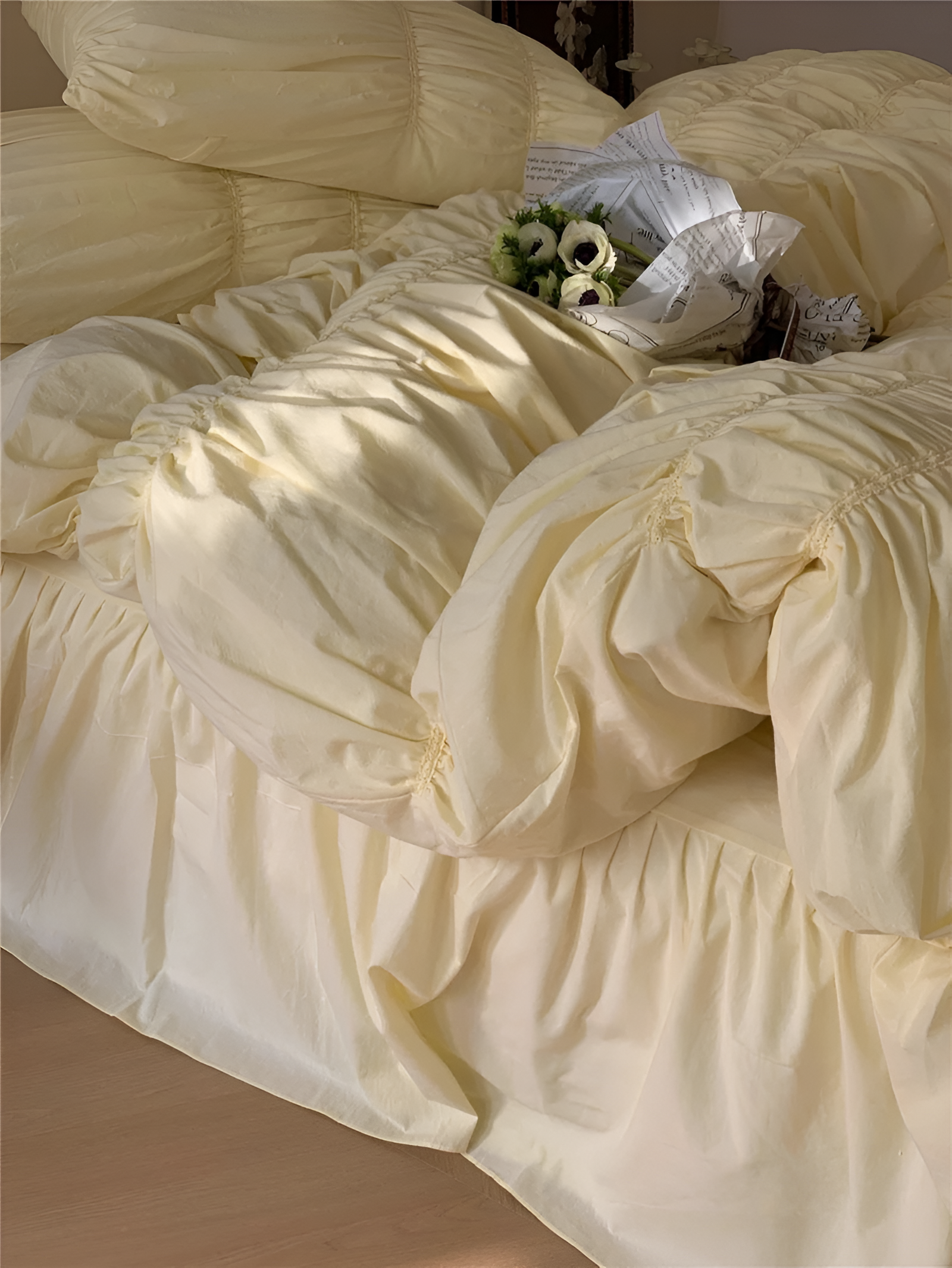 EtherealLuxe Bettwaren - Royal Beige Bettwäscheset