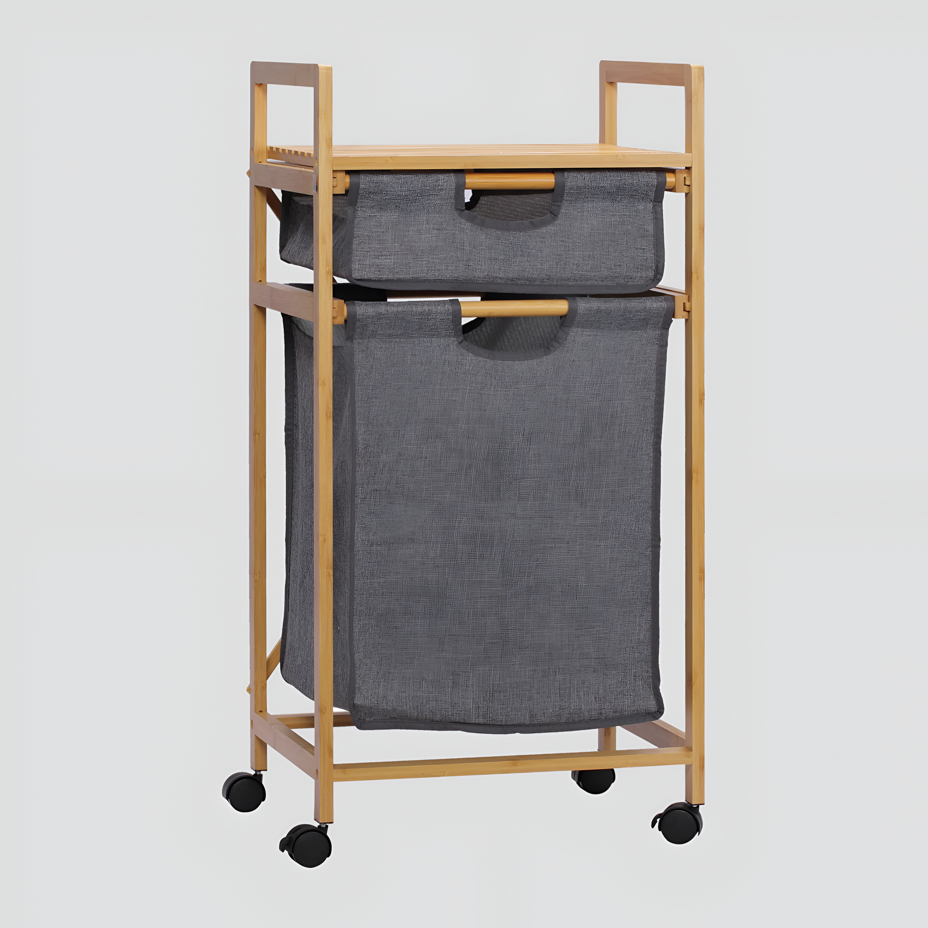 BambooEase Korb – Abnehmbarer Bambus-Wäschekorb