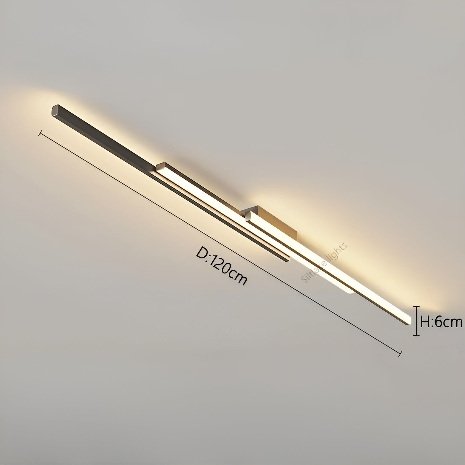 Lange LED-Deckenleuchte – Schlankes und stilvolles, längliches Design | Perfekte Beleuchtung für Flur, Treppenhaus und Schlafzimmer