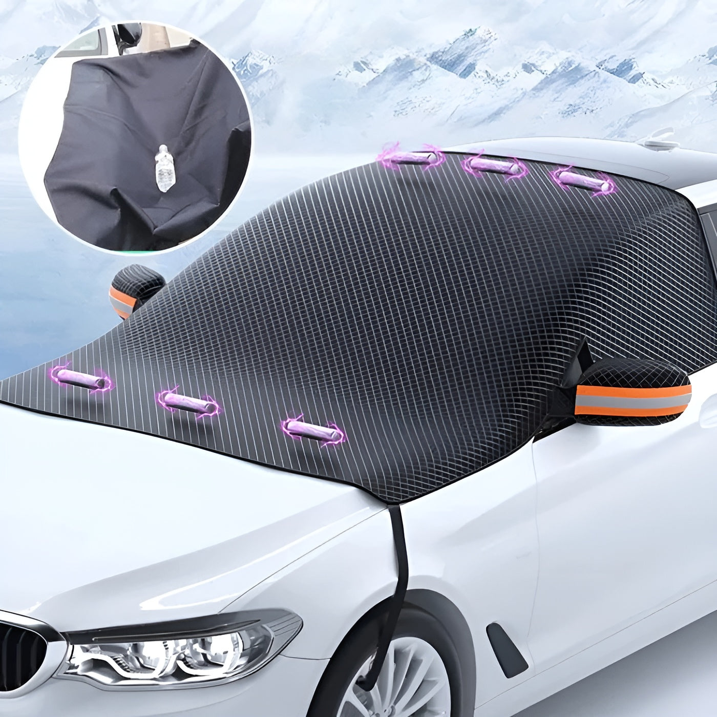 Magnetische Auto-Schneeschutzabdeckung – Schneller Schutz vor Eis und Schnee | Passend für Wintertage