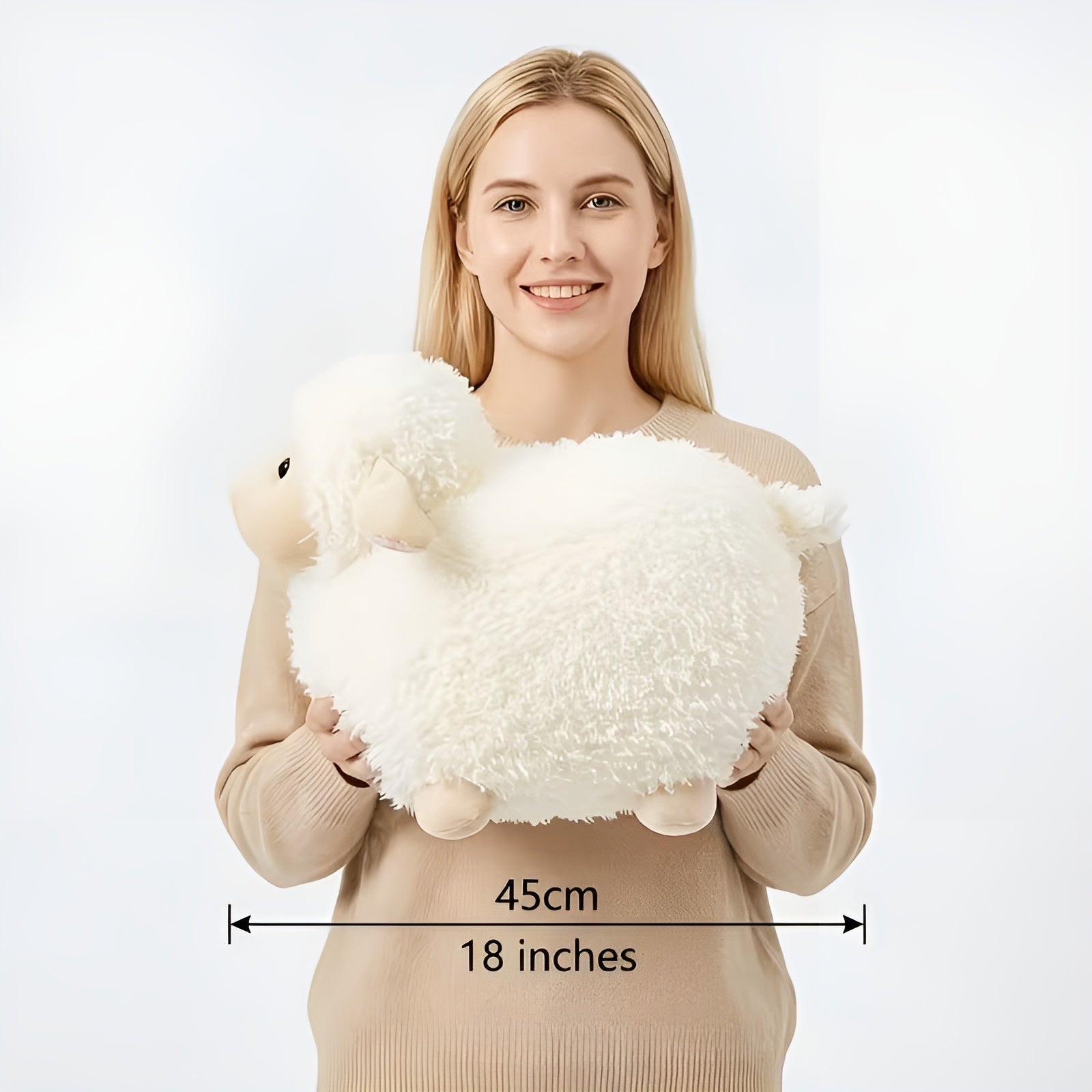 Süße Schaf-plüschtiere – Weich Und Kuschelig | Hochwertiges Polyester Für Kinder - Weiß - Plüschtier