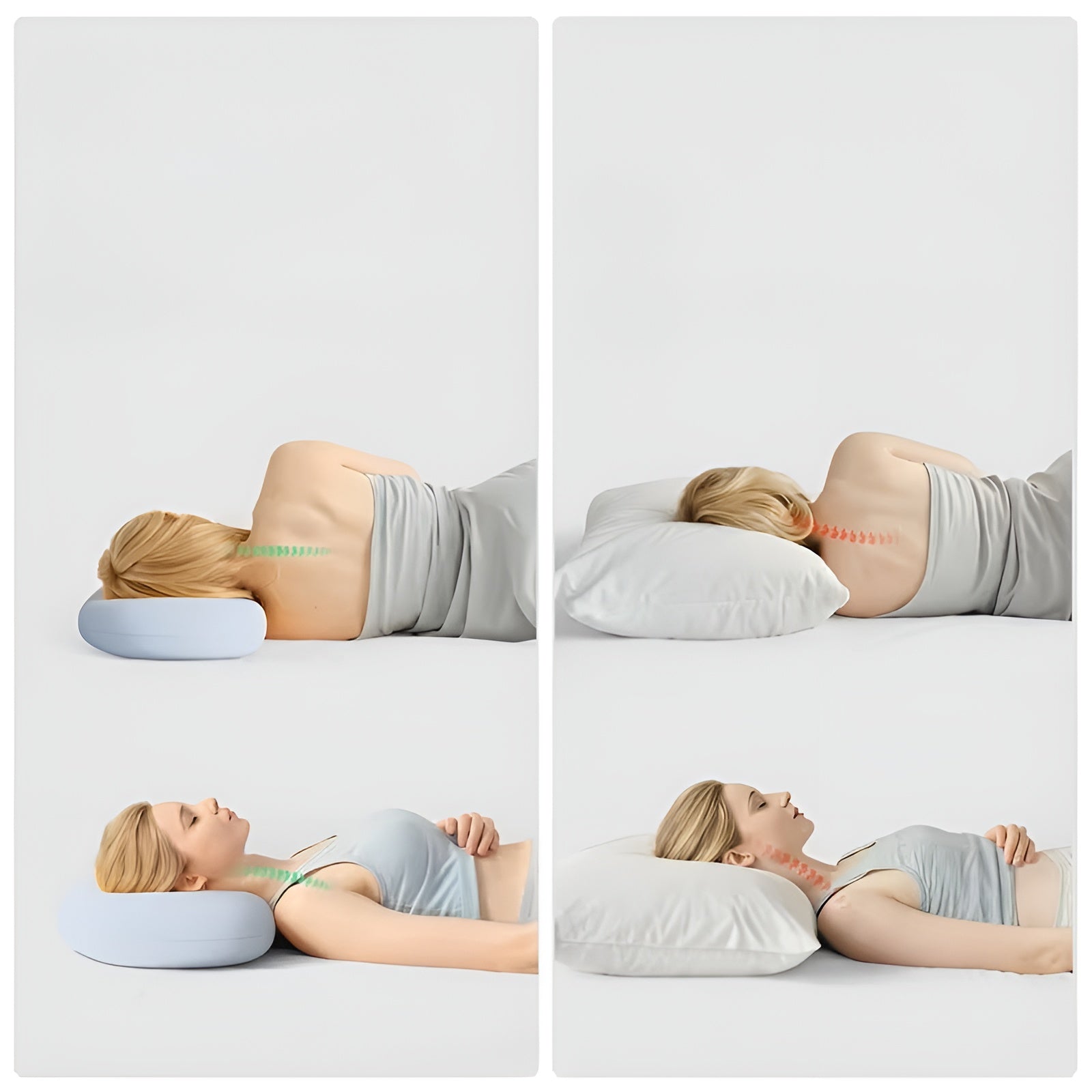 Nackenkissen mit ergonomischer Form – Entlastend und Weich | Für erholsamen Schlaf - Kissen