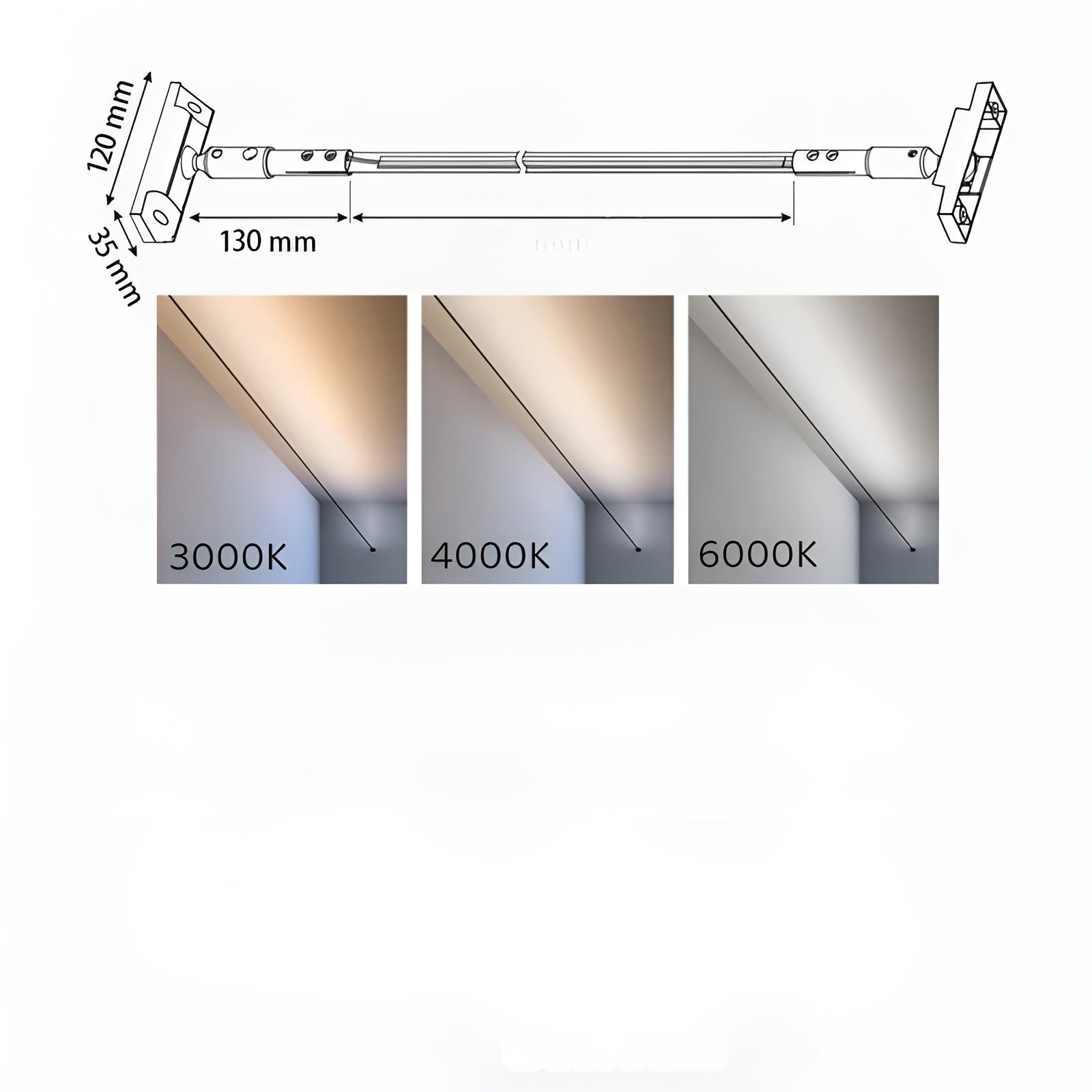 LED-Wandleuchte in Linearem Design – Schlankes Design aus Stahl | Für Wohn- & Schlafzimmer