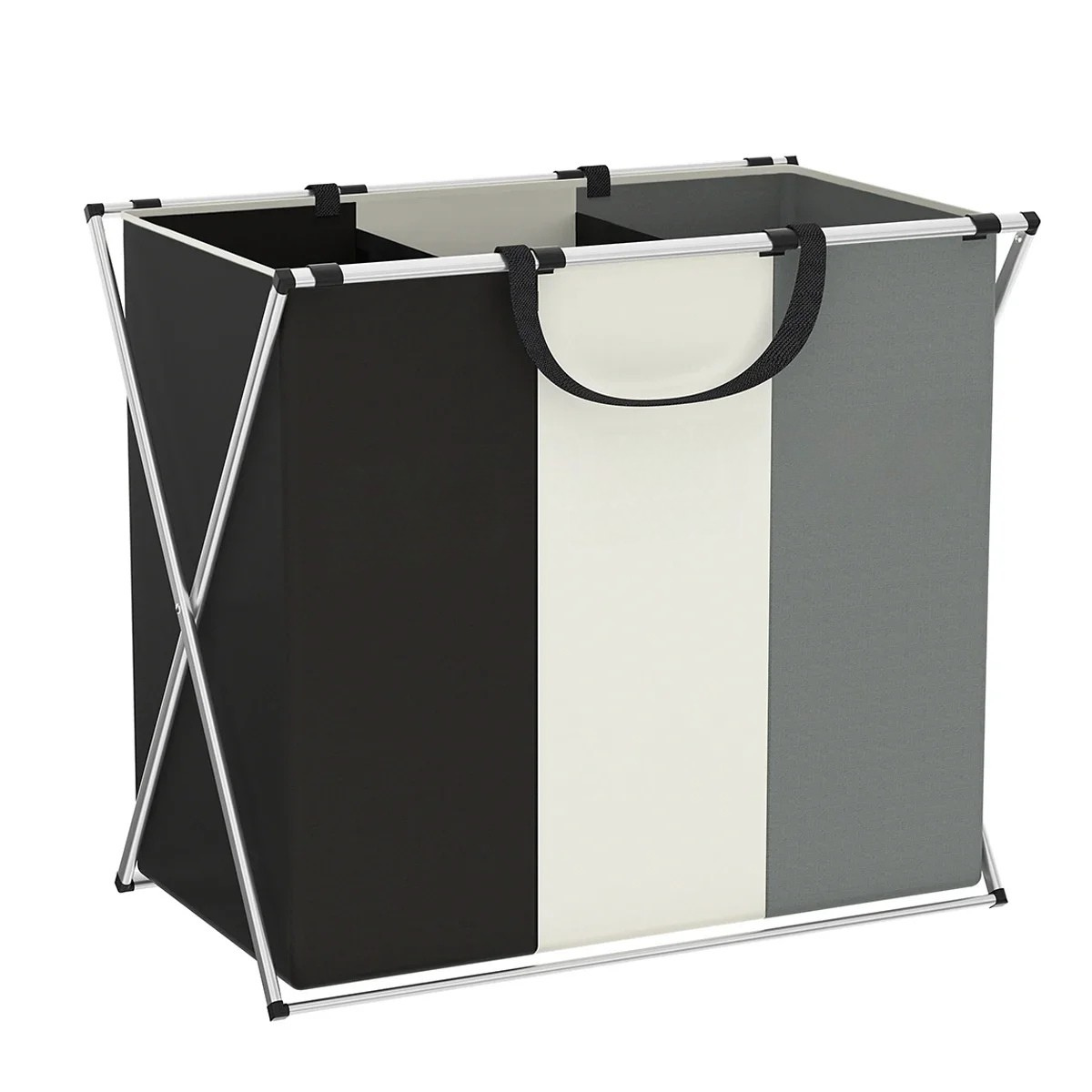 Wäschekorb mit 3 Ebenen – Faltbar und Wasserdicht | Großer Wäschesammler für Bad & Schlafzimmer