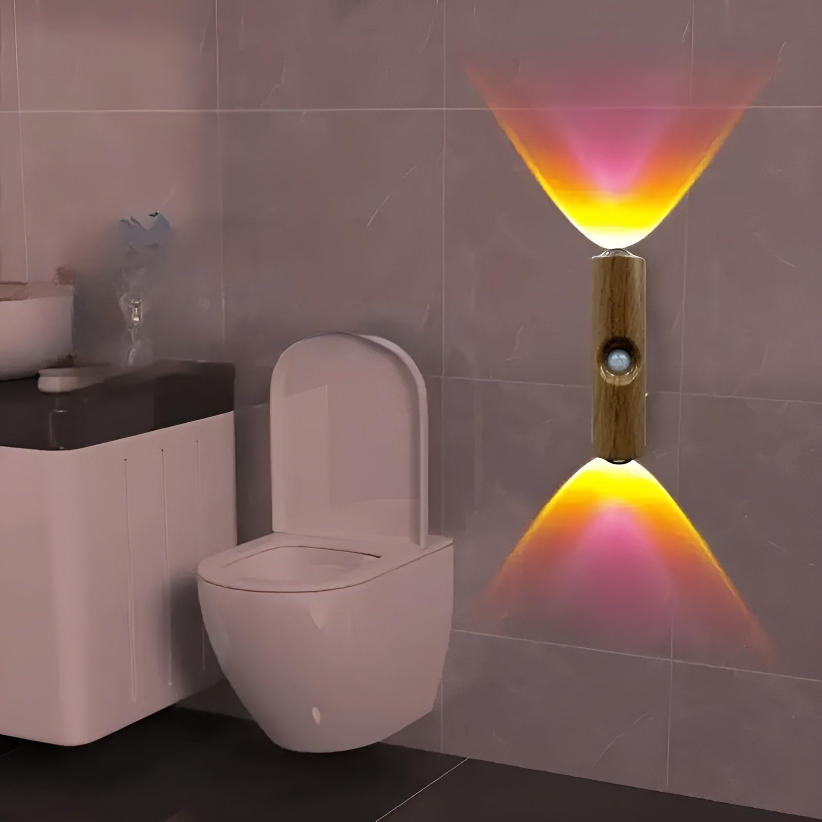 LED-Nachtlicht mit Bewegungssensor (6er-Set) – Dimmbar & RGB | USB-Aufladung, 3 Lichtfarben, Perfekt für Flur, Treppe & Wohnzimmer