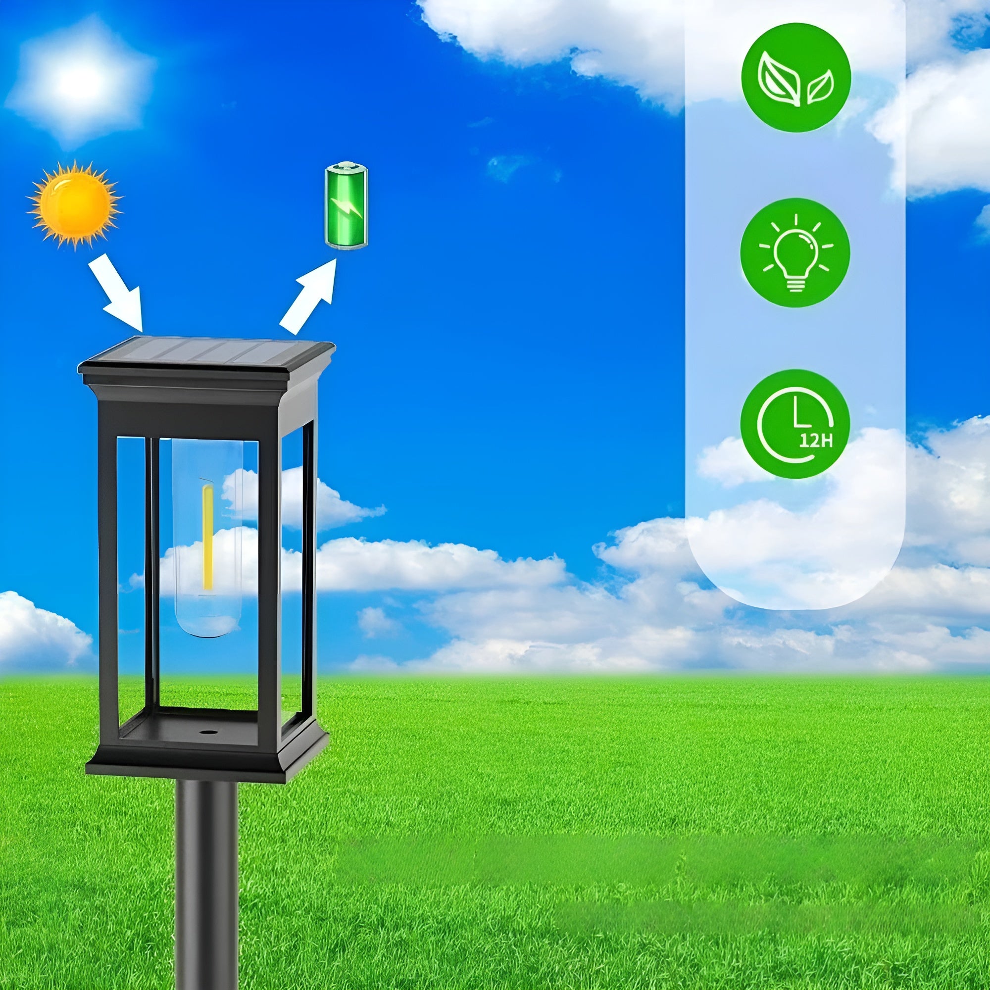 Solar Gartenleuchte – Dekoratives Licht für eine Gemütliche Atmosphäre | Perfekt für Terrasse und Garten