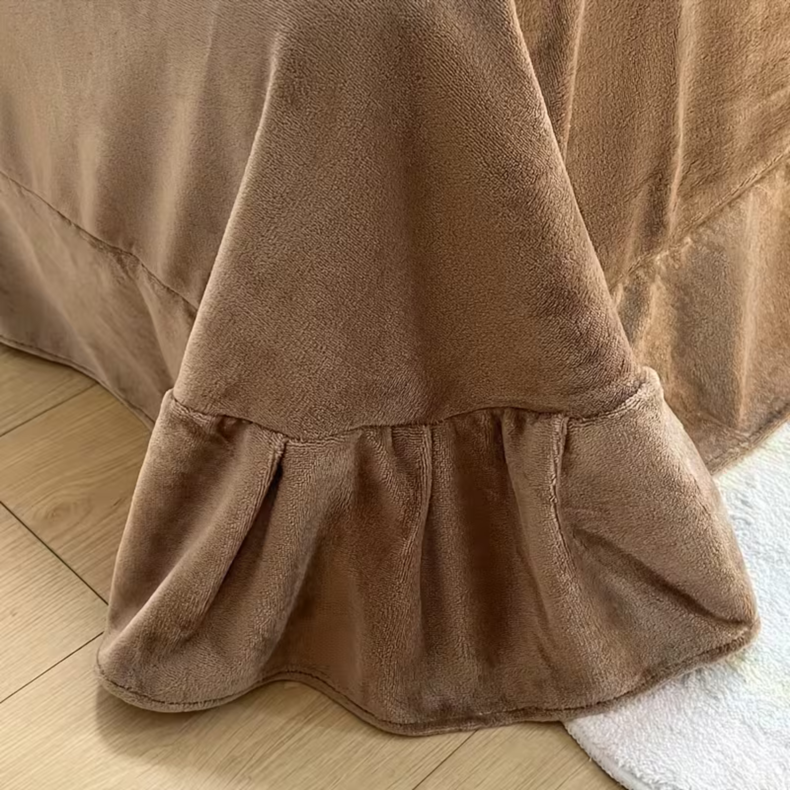 Bettwäsche-Set aus Kunstkaninchenfell (4-teilig) – Extra weich & warm | Kuschelig mit Leopardenpfoten-Design