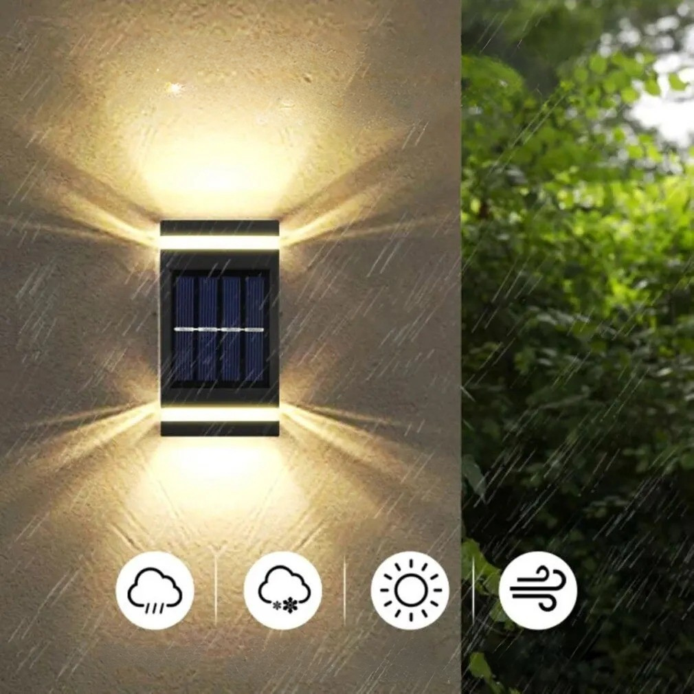 AuraSolar Light - Wasserdichte Solarbetriebene Wandleuchte