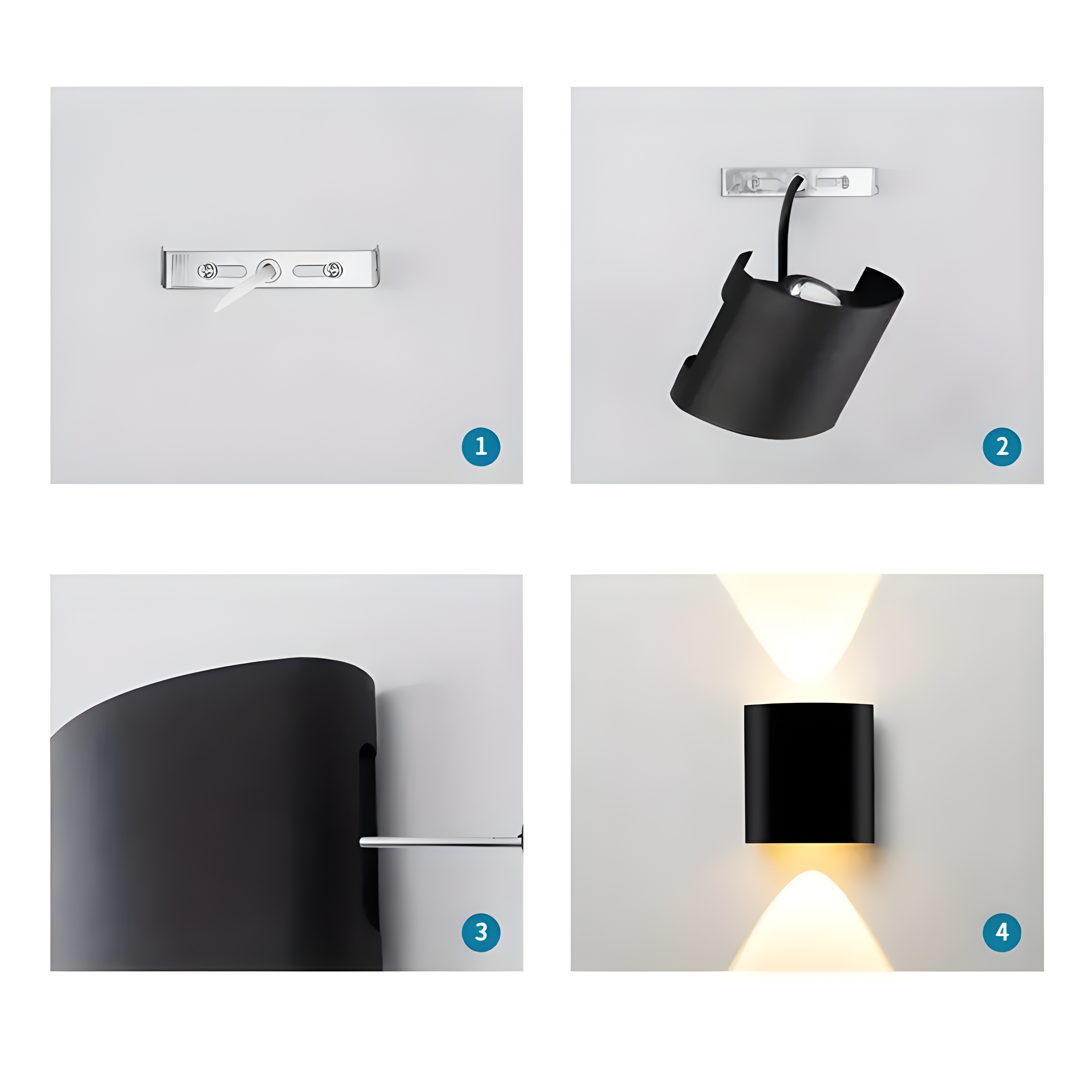 LumoStair - Minimalistische LED-Wandleuchte 3er-Set
