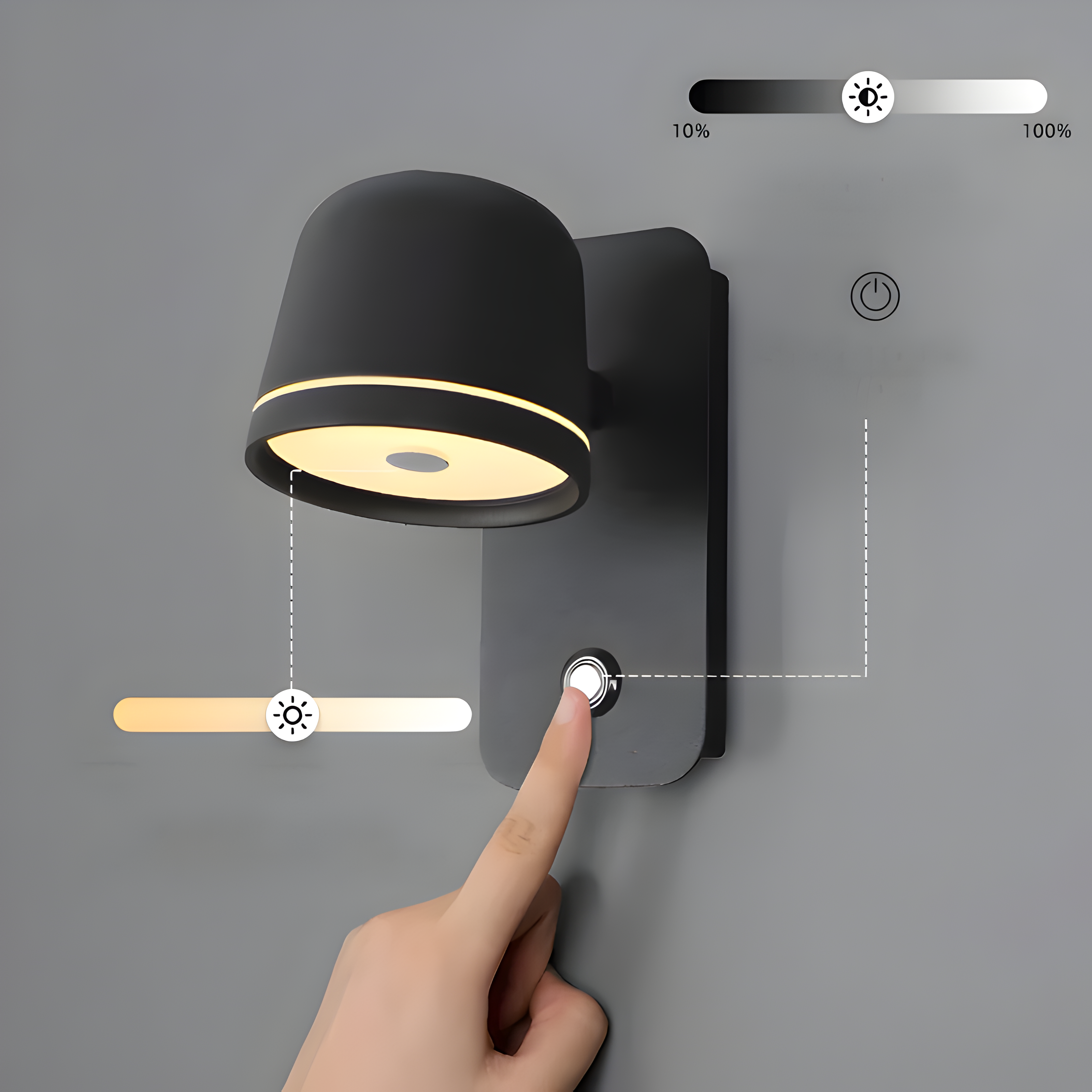 LumoTouch - Verstellbare Wandleuchte mit Berührungssensor