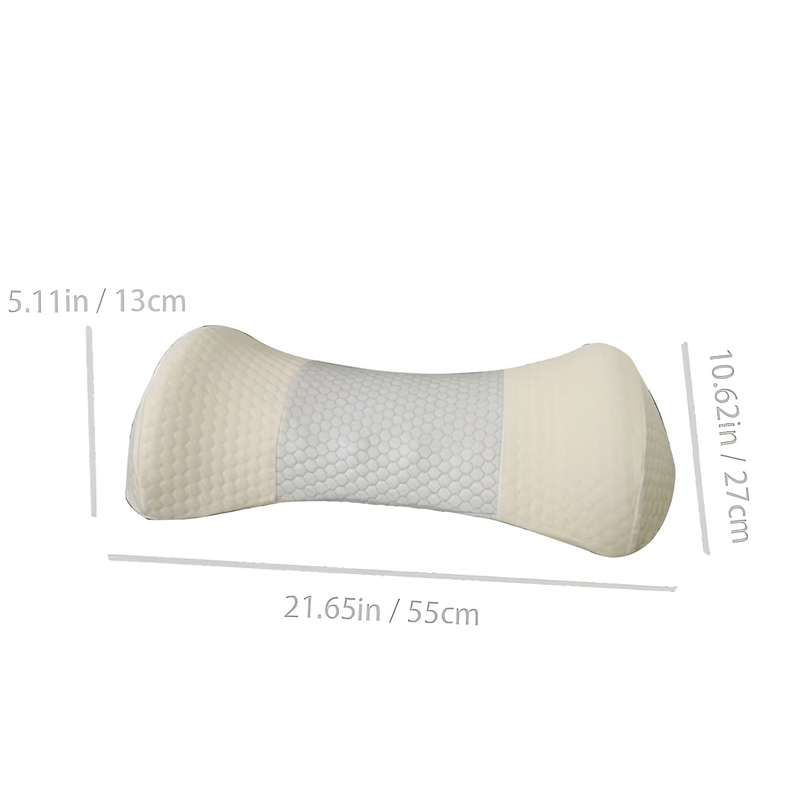 Kühlendes Lenden- & Nackenstützkissen – Ergonomisch und Entlastend | Perfekt für Schlaf und Entspannung - Weiß Blau