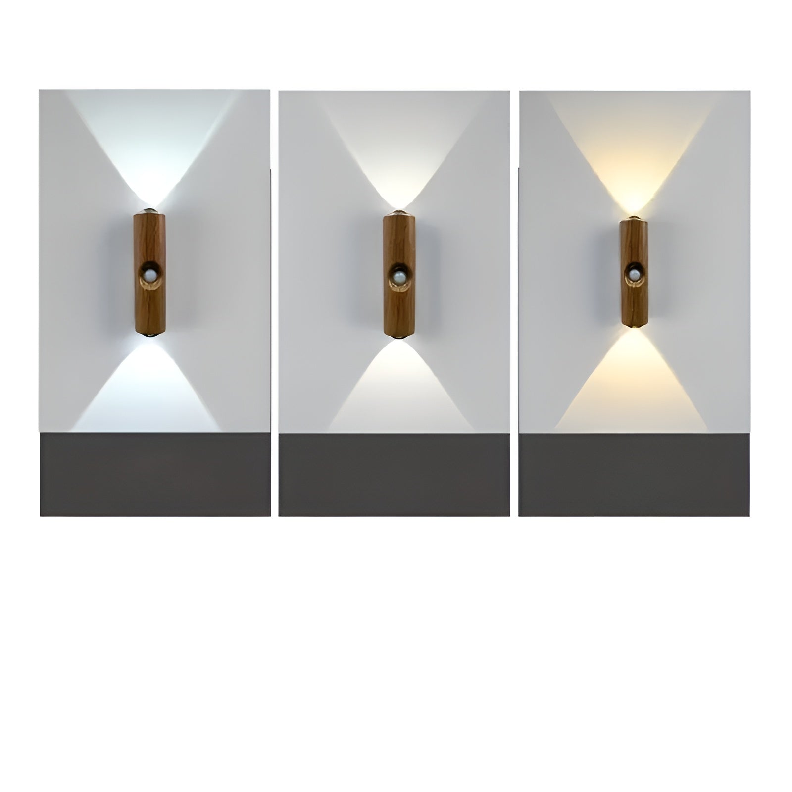 LED-Nachtlicht mit Bewegungssensor (6er-Set) – Dimmbar & RGB | USB-Aufladung, 3 Lichtfarben, Perfekt für Flur, Treppe & Wohnzimmer