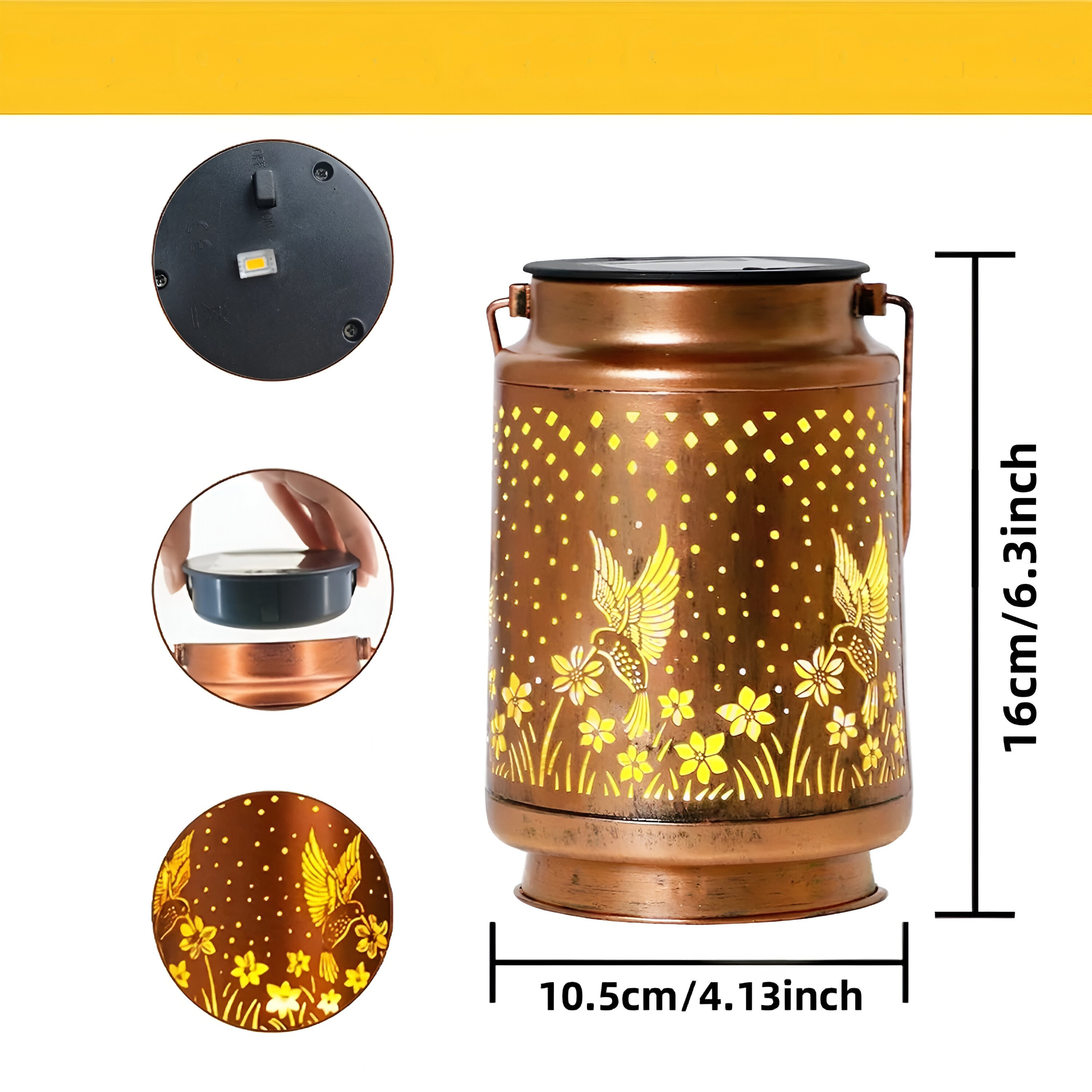 GlowWing Haven - Solar-Kolibri-Gartenlaterne