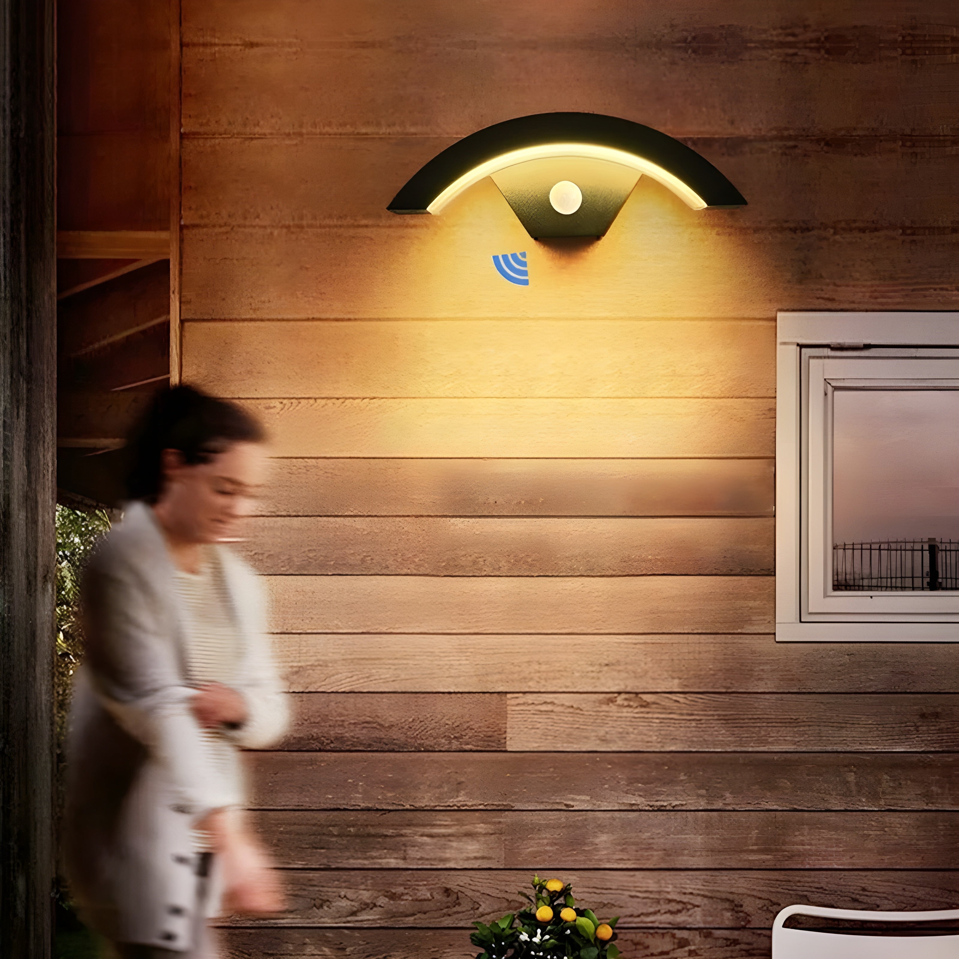 SafeGlow Light - Wasserdichte LED-Wandlampe mit Menschenerkennung