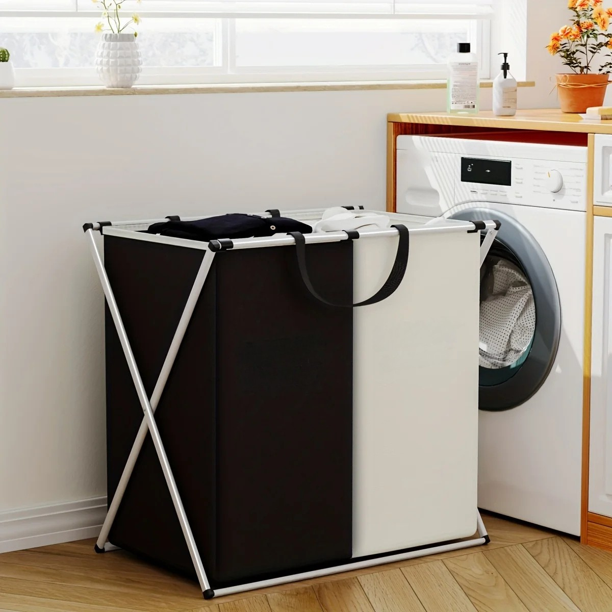 Wäschekorb mit 3 Ebenen – Faltbar und Wasserdicht | Großer Wäschesammler für Bad & Schlafzimmer