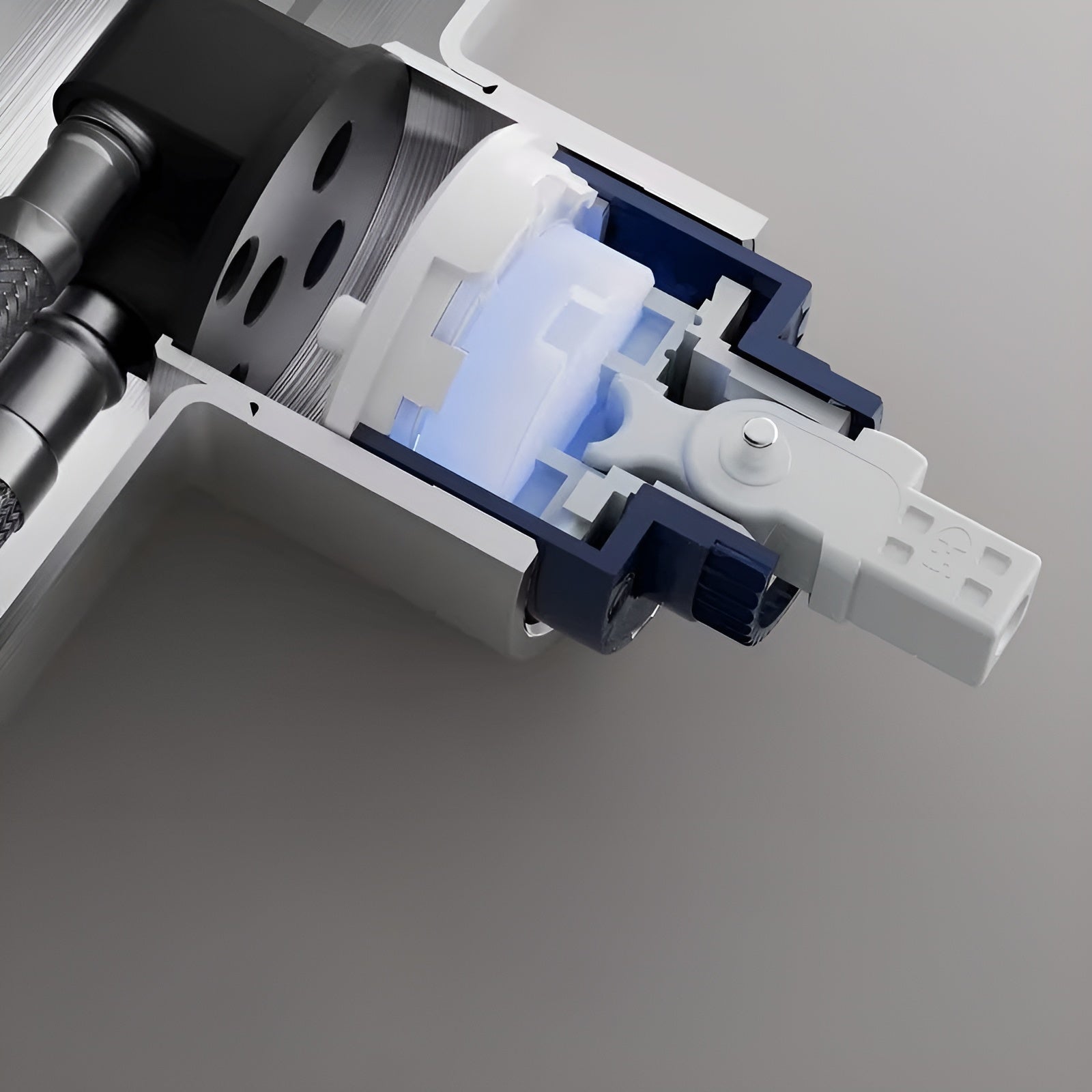 Küchenarmatur mit Feder – Hochdruck Spültischarmatur in Schwarz | Edelstahl mit Brause, 360° schwenkbar, 2 Strahlarten