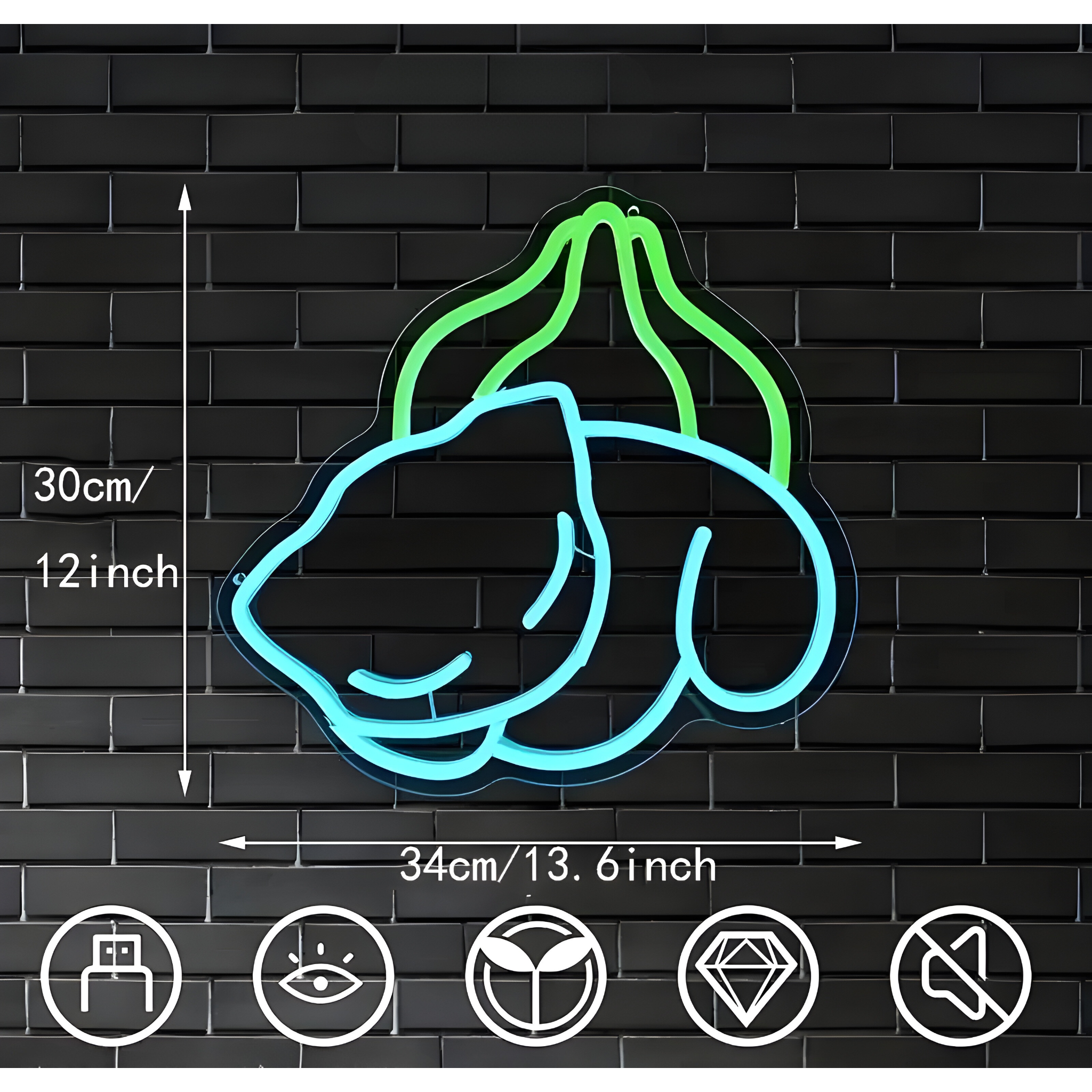 VibeGlow Light - Einstellbare USB-betriebene Neon-Wandleuchte