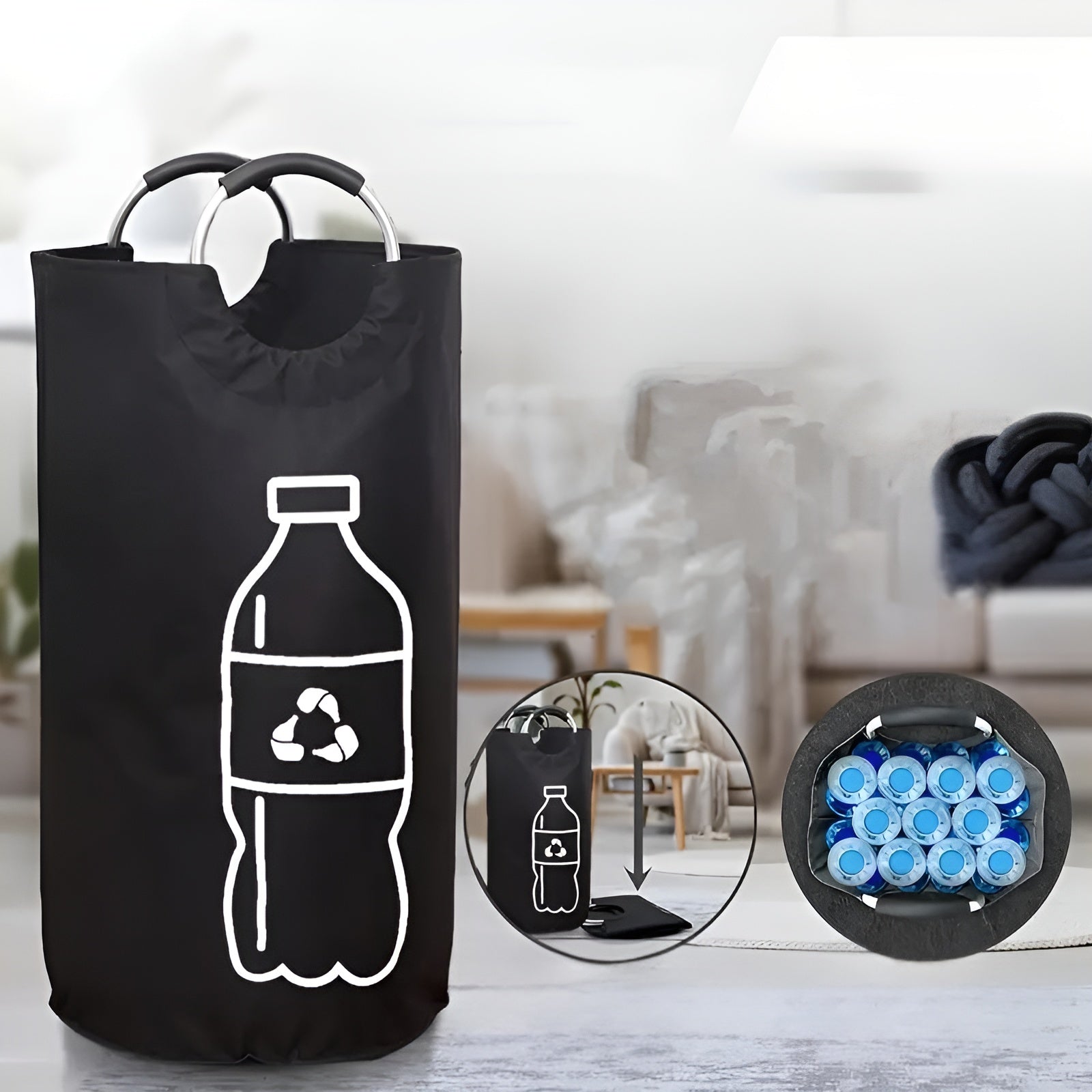 Faltbare Recycling-Tonne – Extra Groß & Platzsparend | Vielseitiger Aufbewahrungskorb für Zuhause