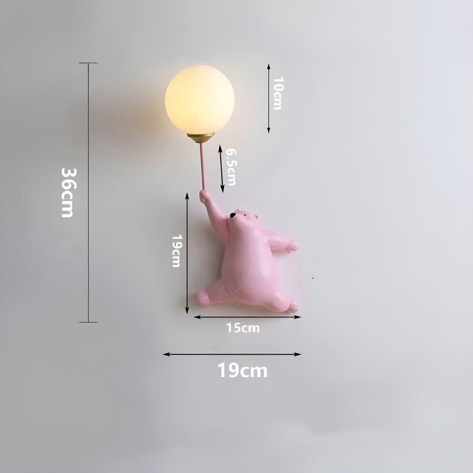 CartoonBear Wandlampe - Teddy-Bär Cartoon Wandlampe für Kinderzimmer Elegare