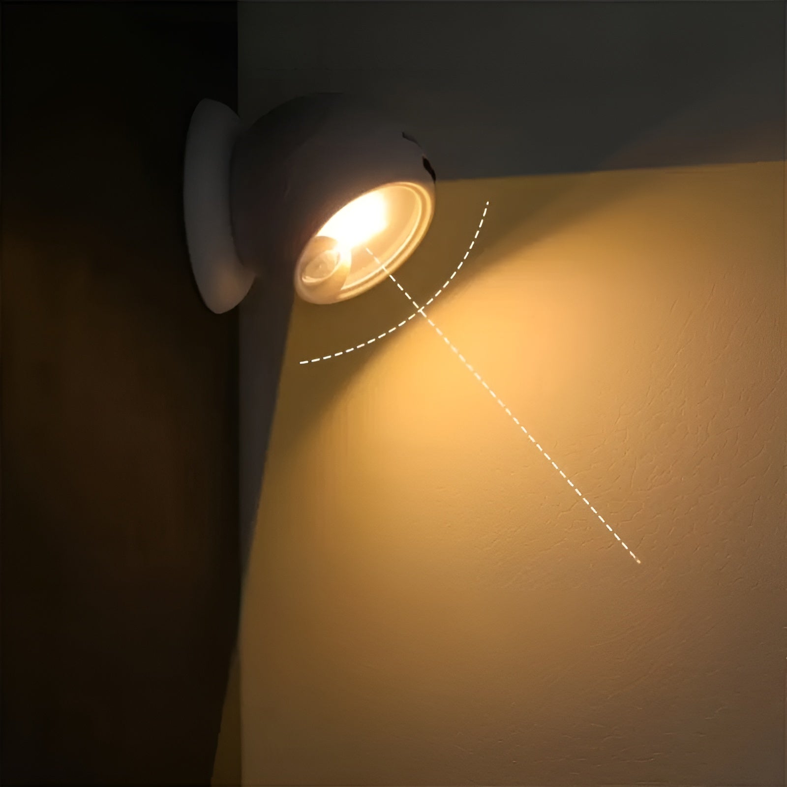 LED Nachtlicht mit Bewegungssensor – 360° Drehbarer Kopf | Magnetische Befestigung