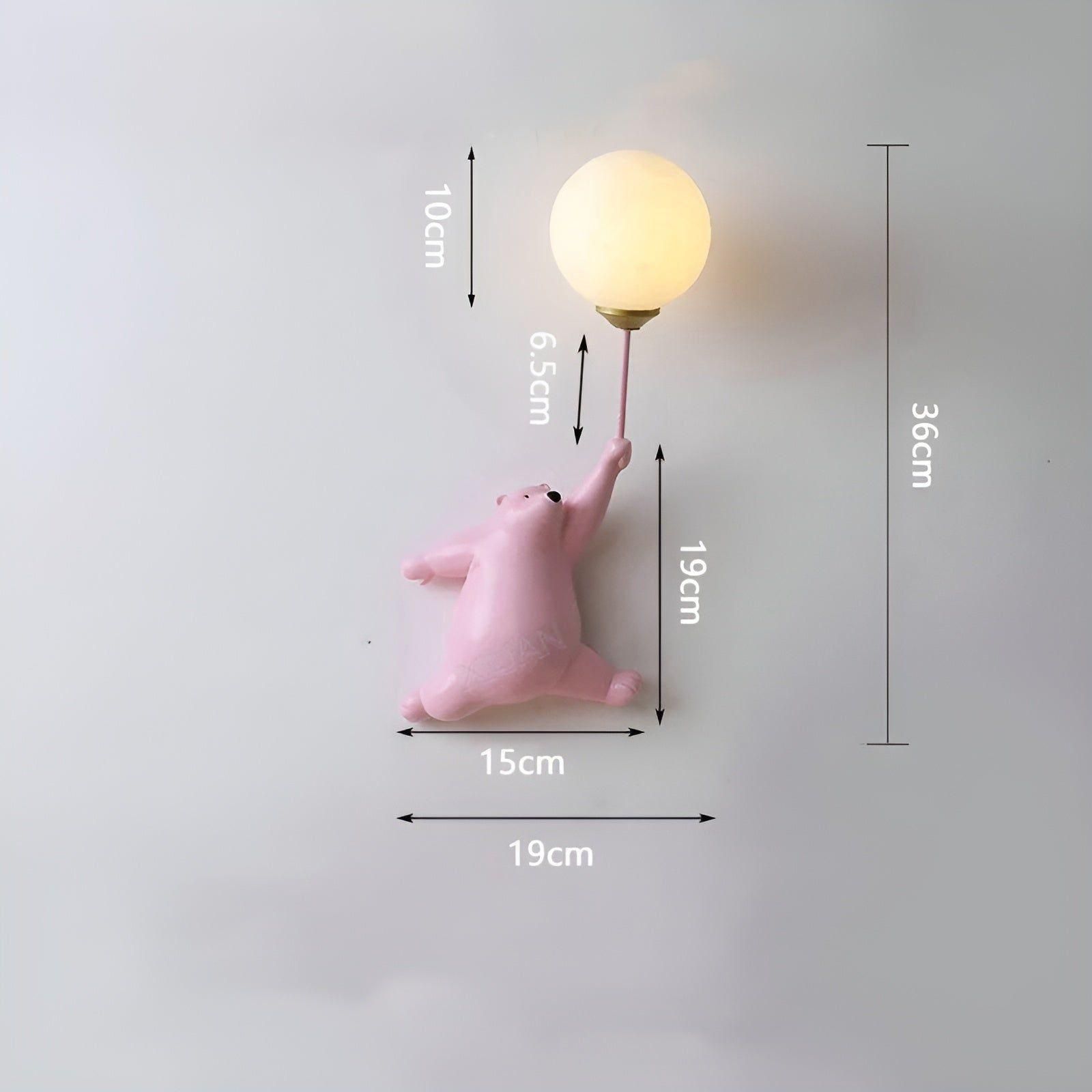 CartoonBear Wandlampe - Teddy-Bär Cartoon Wandlampe für Kinderzimmer Elegare