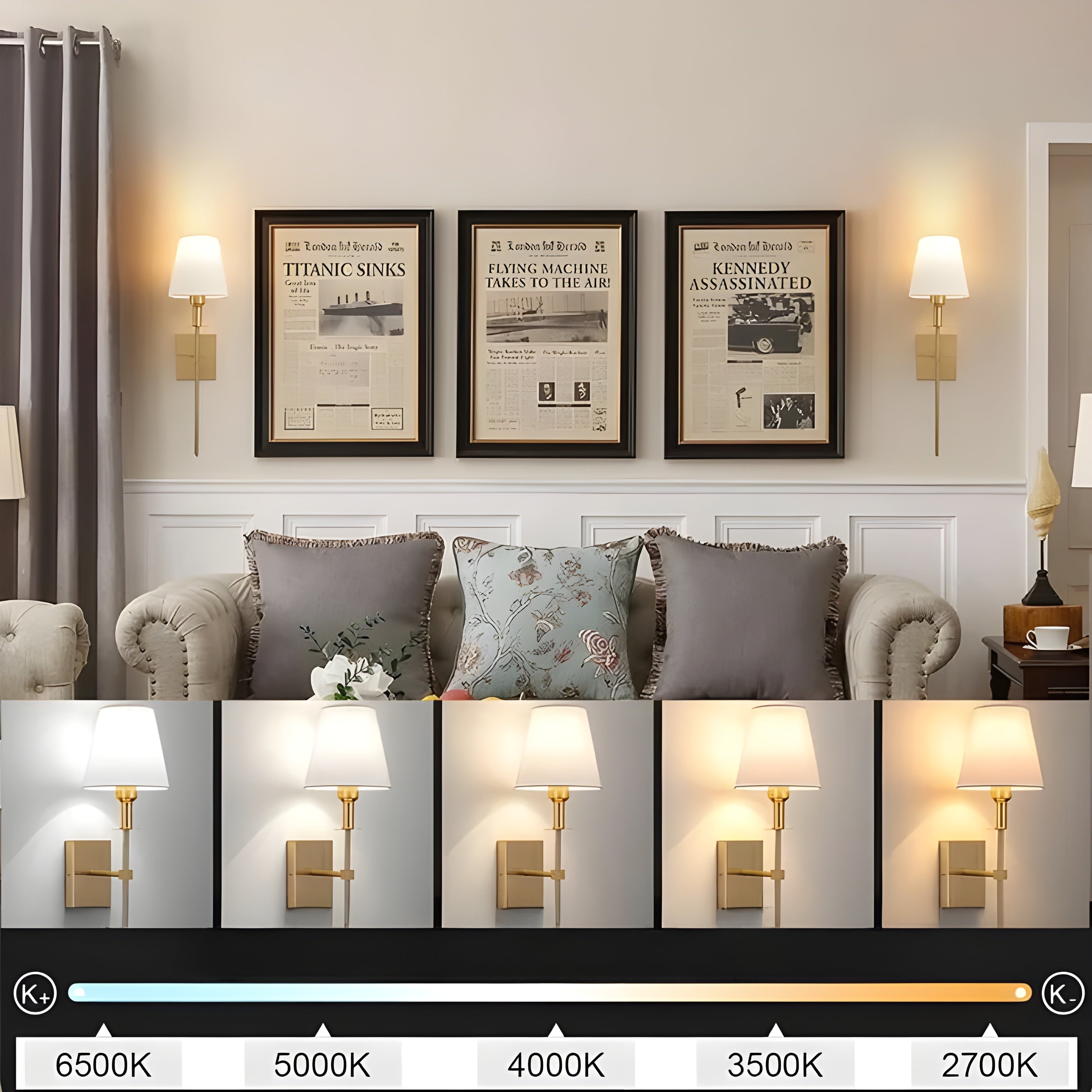 AuraShade Light - Wiederaufladbare Ameran LED-Wandleuchte