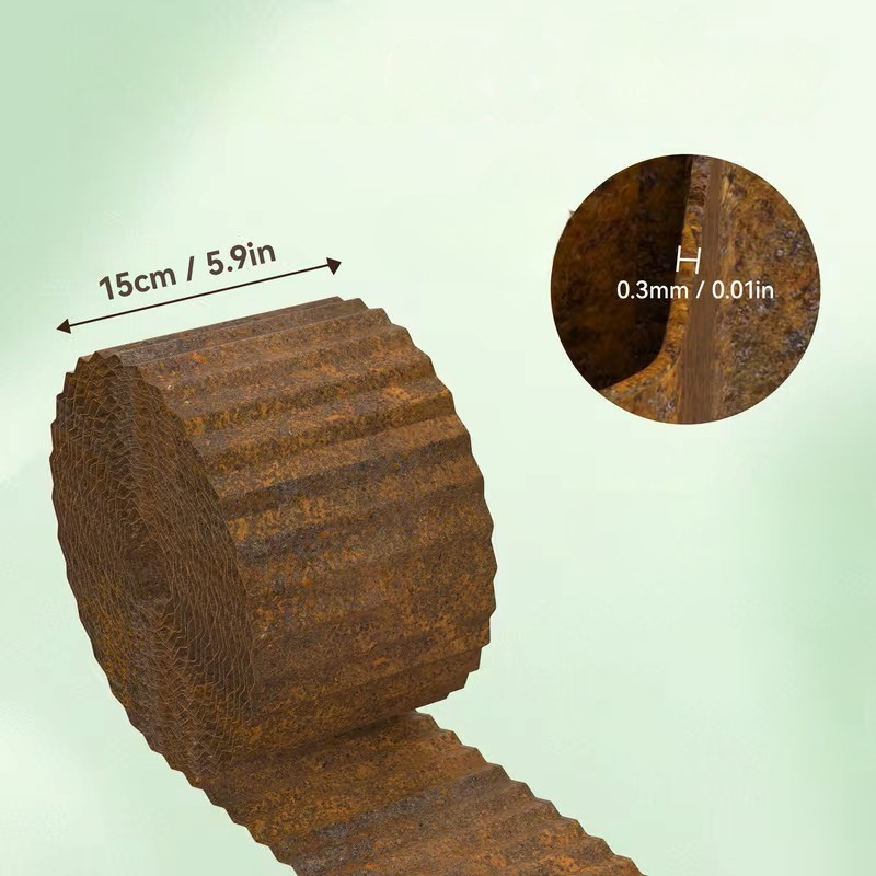 Rasenkante aus verzinktem Stahl – Hochwertige Beetbegrenzung | Stabil und Wetterfest für Garten