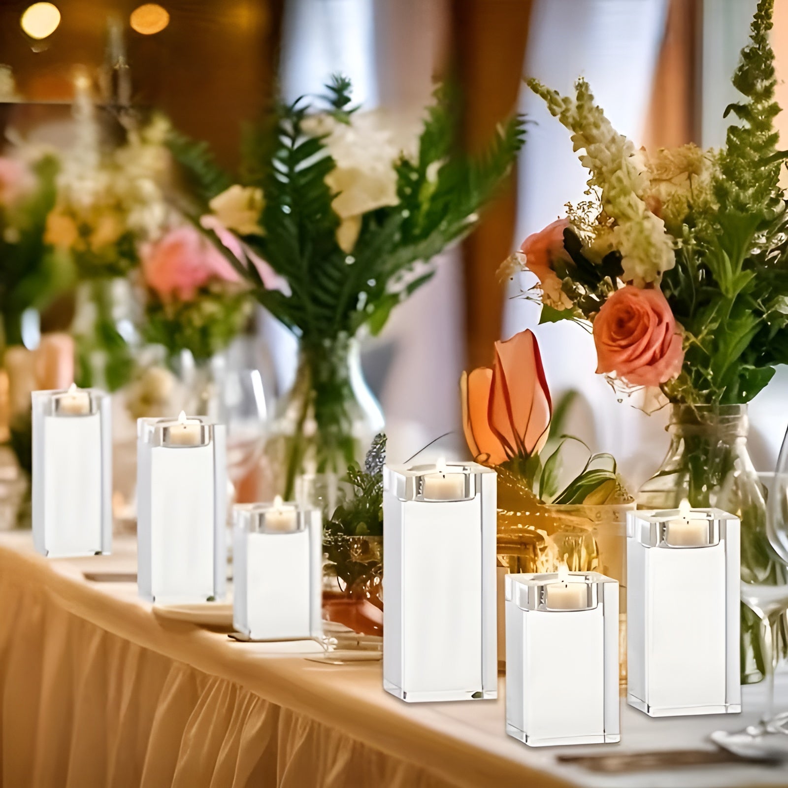 Kristall-Kerzenhalter – Elegante und Dekorative Wohnraum-Deko | Hochwertiges Glasdesign - Wohnzubehör