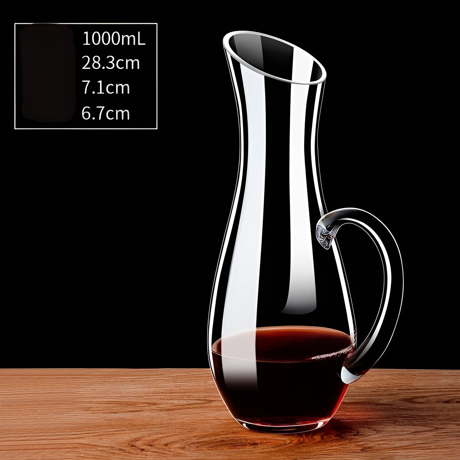 Kristall weindekanter in Schneckenform – Bleifreier für Wein oder Cognac | Dekorativ für Zuhause & Bar