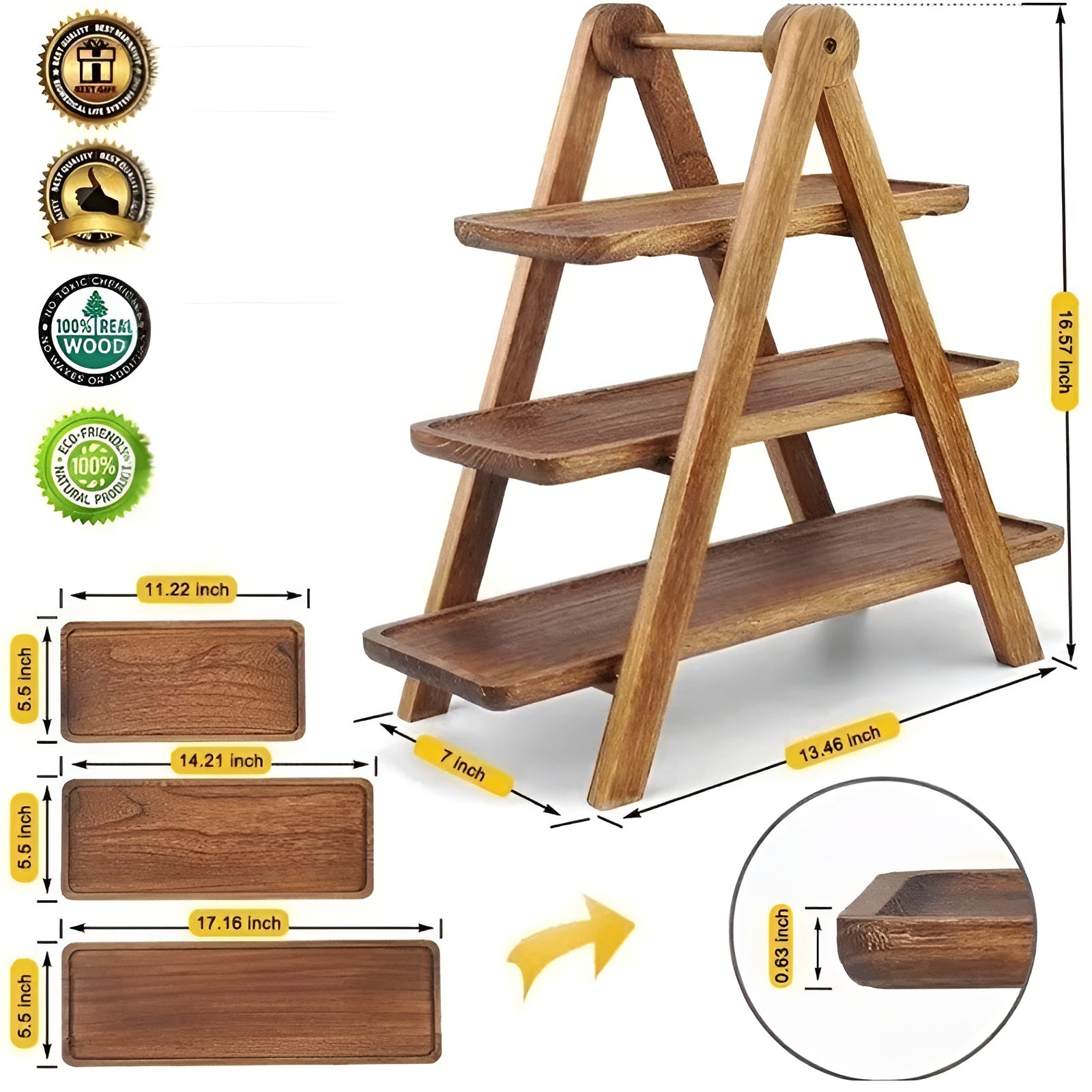Servierschale aus Holz – Dekorative Obstschale & Servierplatte für Snacks