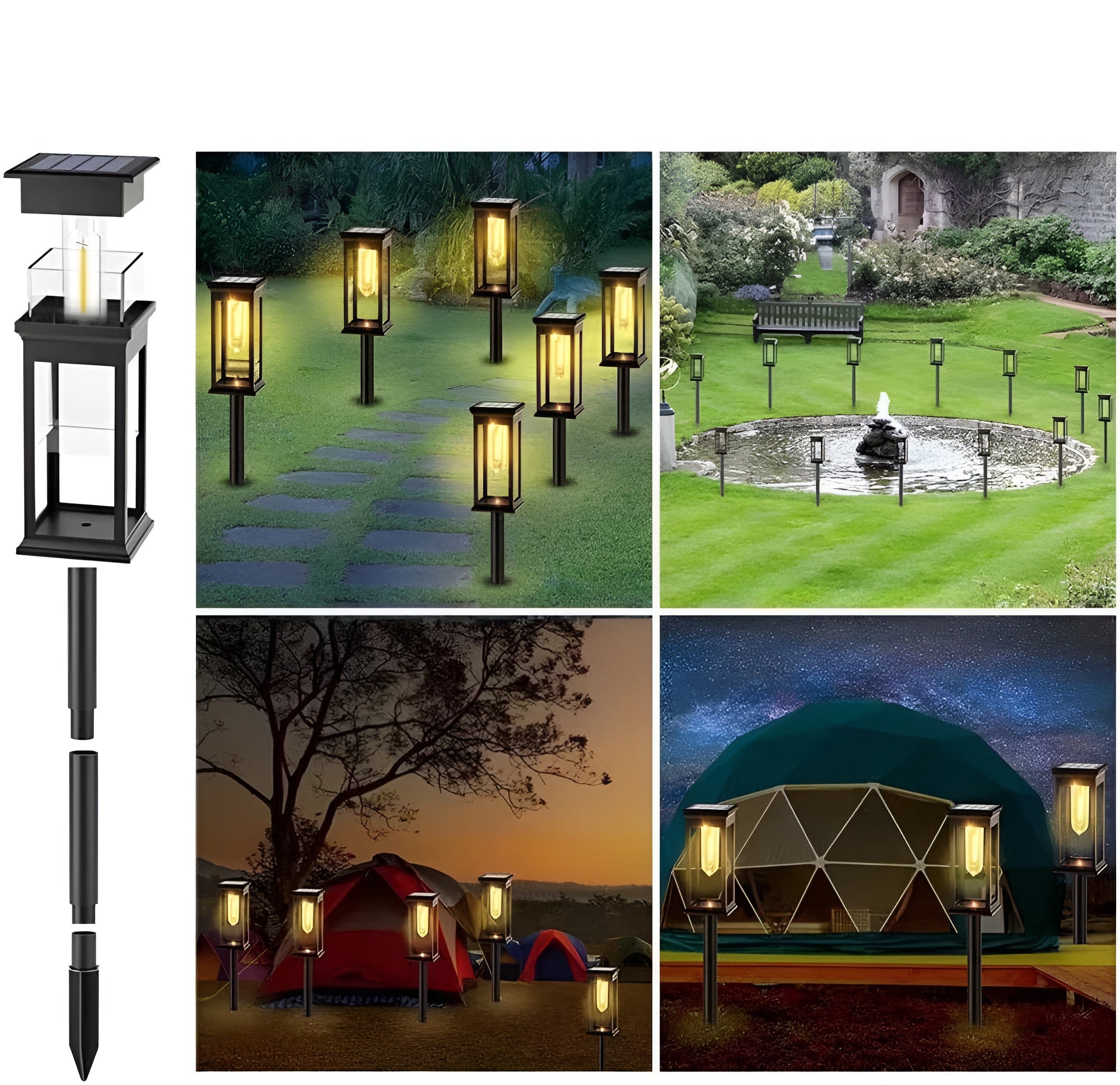 Solar Gartenleuchte – Dekoratives Licht für eine Gemütliche Atmosphäre | Perfekt für Terrasse und Garten