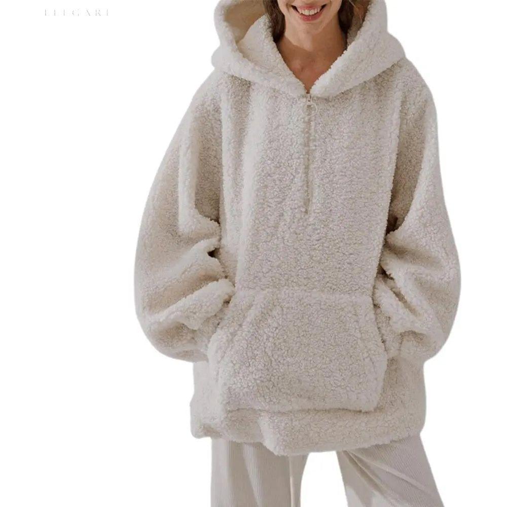 Vikki - Warmer und kuscheliger Fuzzy Fleece Hoodie - Elegare - DEA115 -