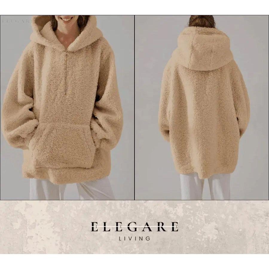 Vikki - Warmer und kuscheliger Fuzzy Fleece Hoodie - Elegare - DEA115 -