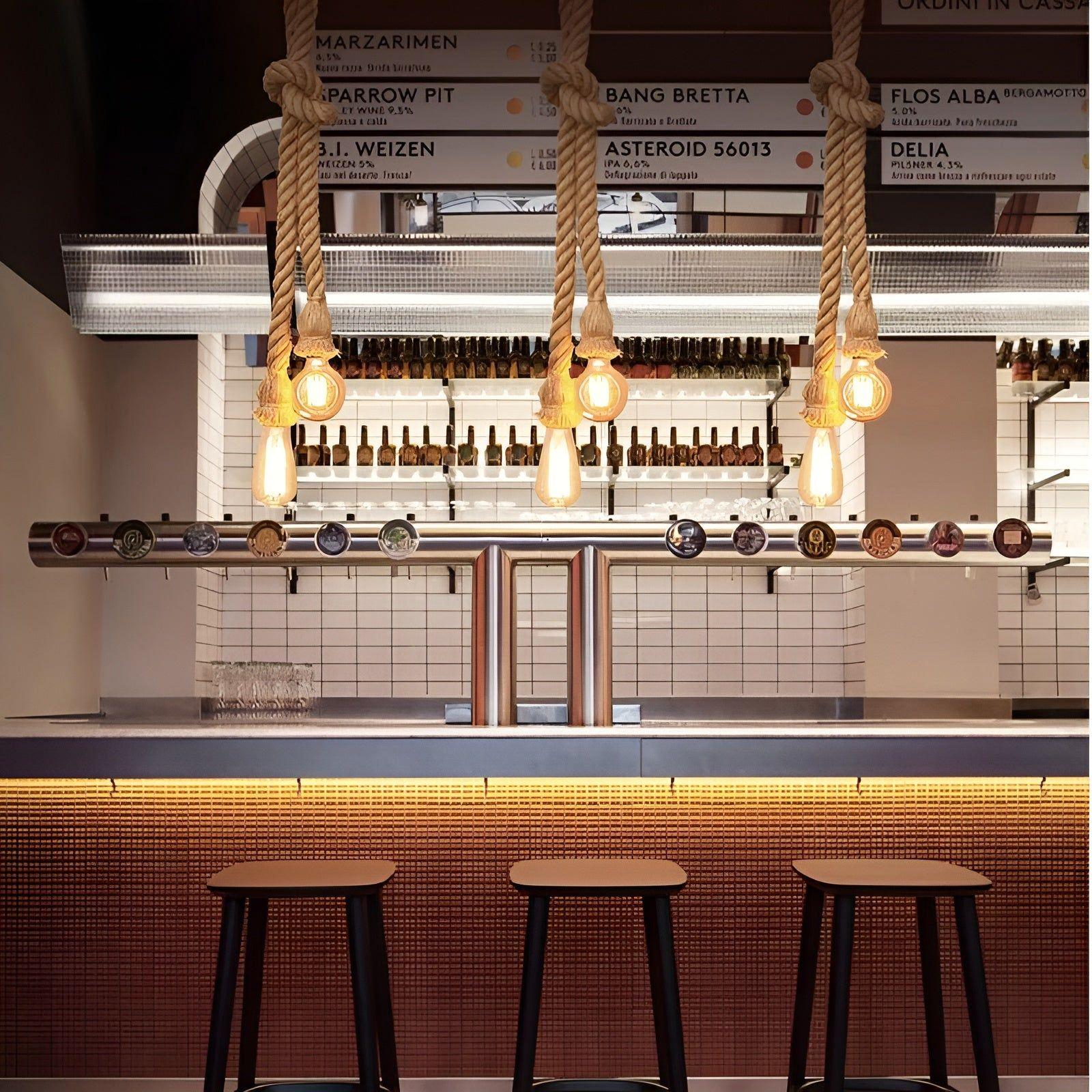 SparkleTwine Light - Italienische Vintage Hängende Pendel Seil Lampe Elegare